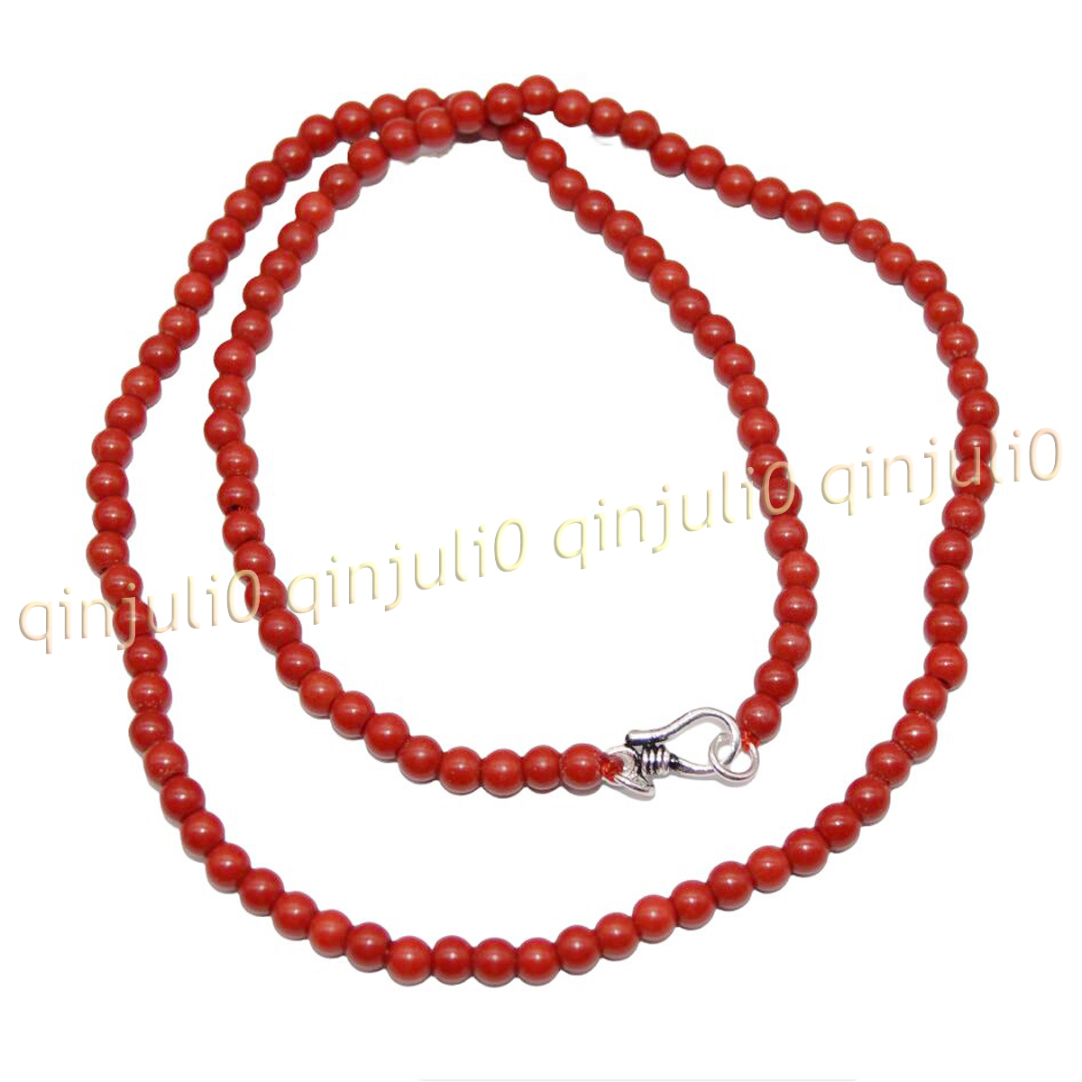 4mm Genuine Natural Red Coral Gemstone Round Beads Necklace Jewelry 14-100'' - Picture 13 of 22