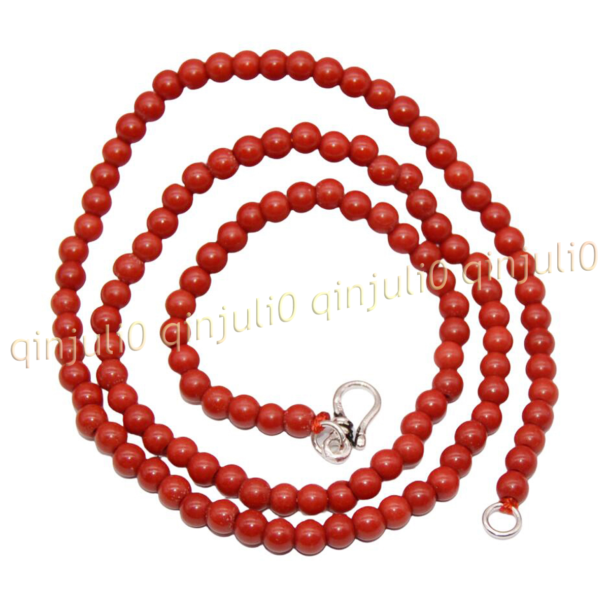 4mm Genuine Natural Red Coral Gemstone Round Beads Necklace Jewelry 14-100'' - Picture 20 of 22