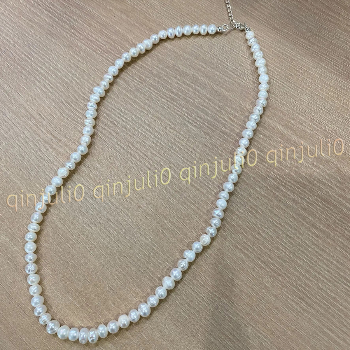 Elegant Genuine Natural White Freshwater Cultured Pearl Necklace 14-48'' 4-7mm - Picture 8 of 8