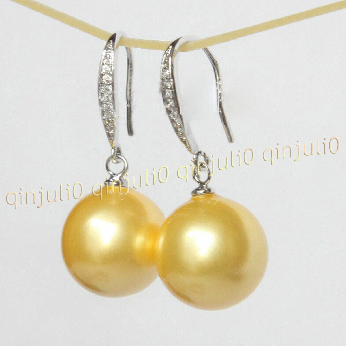 8-16mm Multicolor South Sea Shell Pearl Round Beads Dangle Silver Hook Earrings - Picture 15 of 32