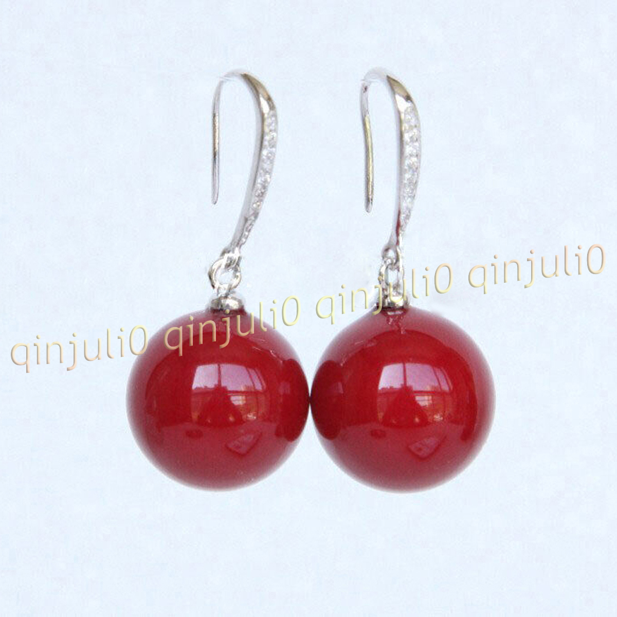 8-16mm Multicolor South Sea Shell Pearl Round Beads Dangle Silver Hook Earrings - Picture 17 of 32
