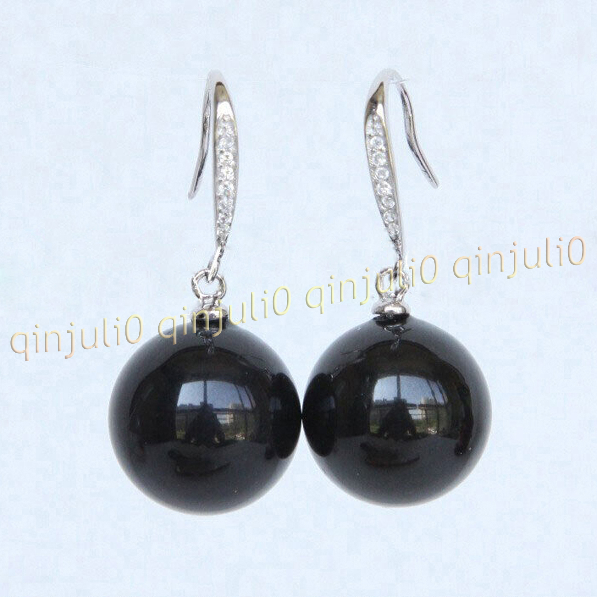 8-16mm Multicolor South Sea Shell Pearl Round Beads Dangle Silver Hook Earrings - Picture 29 of 32