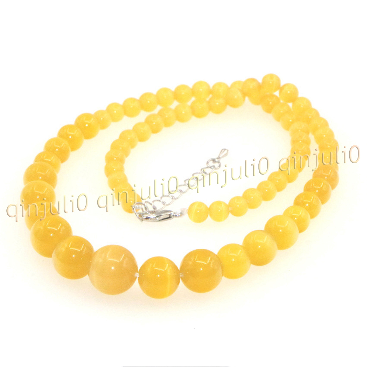 6-14mm Multicolor Mexican Opal Cat's Eye Gemstone Round Beads Necklace 14-36'' - Picture 15 of 28
