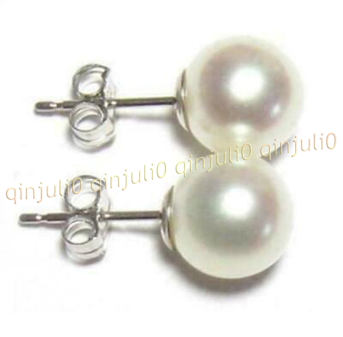 Orecchini Perfetti Rotondi Autentici Naturali Bianco Mare del Sud Perla Oro Bianco 14K - Foto 8 di 11