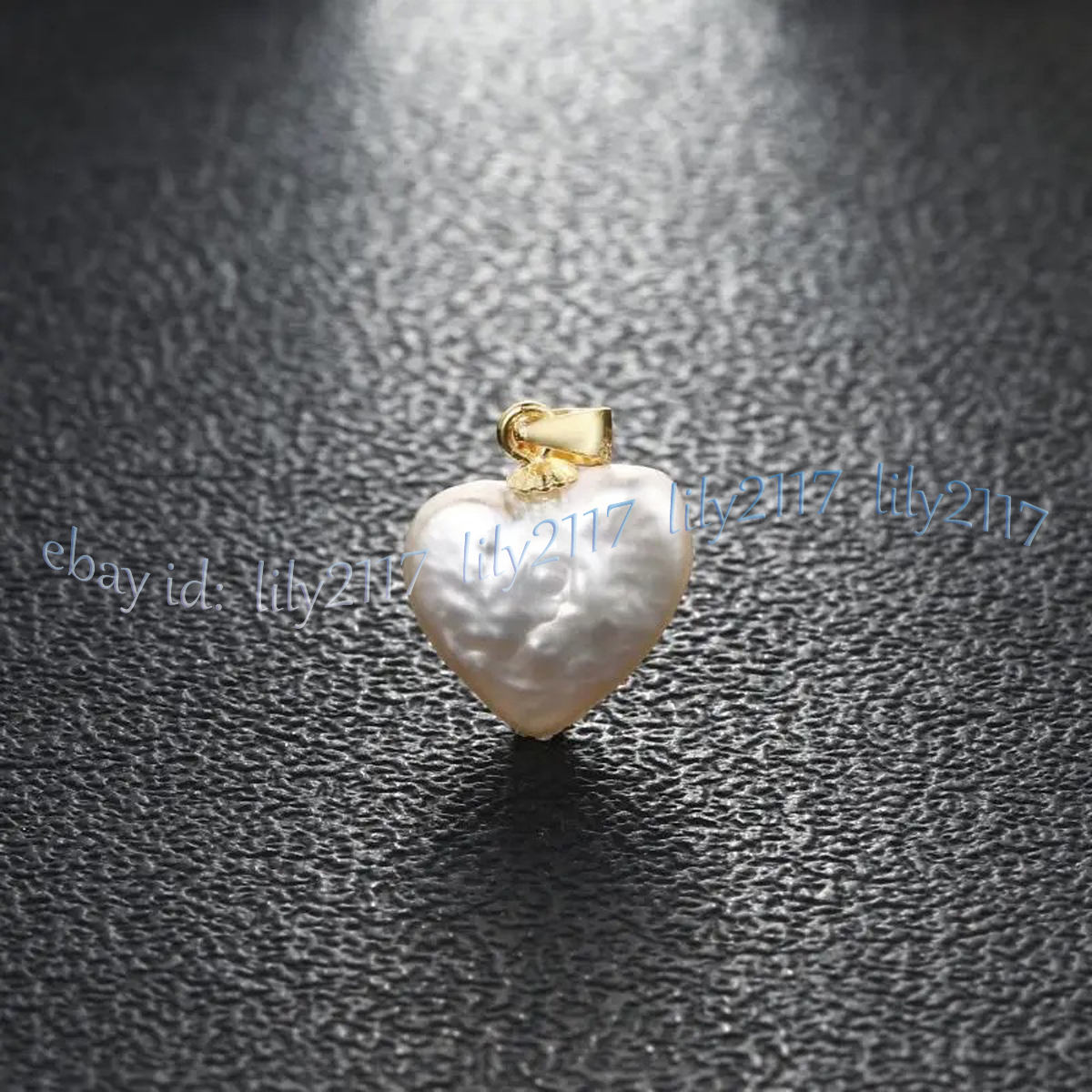 12mm Genuine Natural White Freshwater Pearl Heart Shaped Pearl Pendant Jewelry - Picture 8 of 8