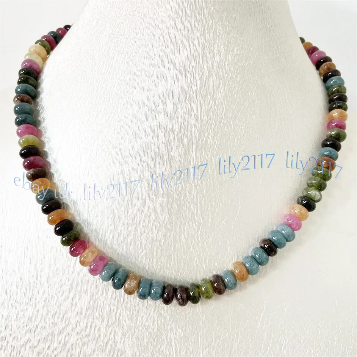 Natural Colorful Tourmaline Rondelle Gemstone Beads Necklace 14-48” 4x6mm 5x8mm