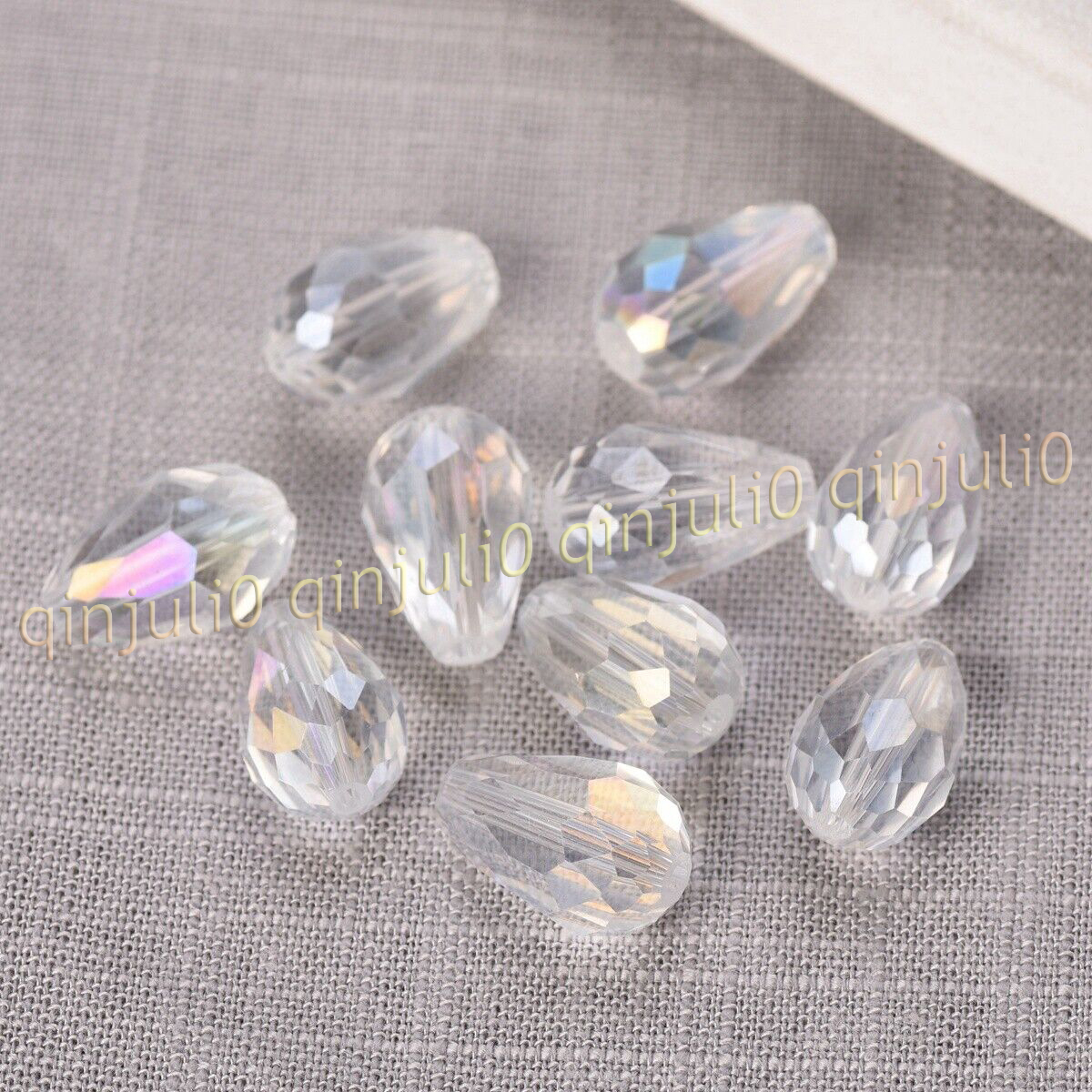 Wholesale 30pcs Faceted 8x12mm Teardrop Crystal Glass Loose Beads Jewelry Making - Picture 18 of 60