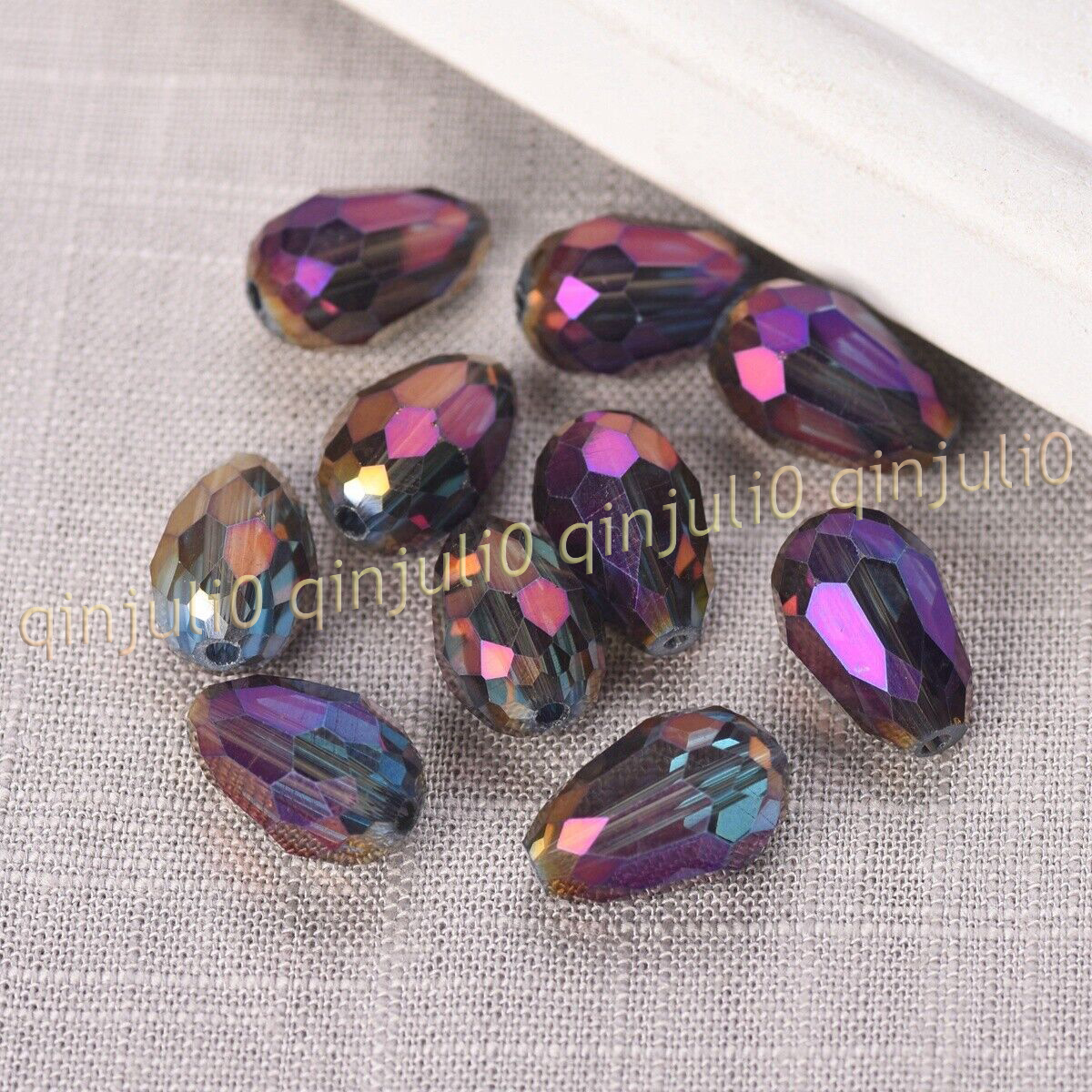 Wholesale 30pcs Faceted 8x12mm Teardrop Crystal Glass Loose Beads Jewelry Making - Picture 27 of 60