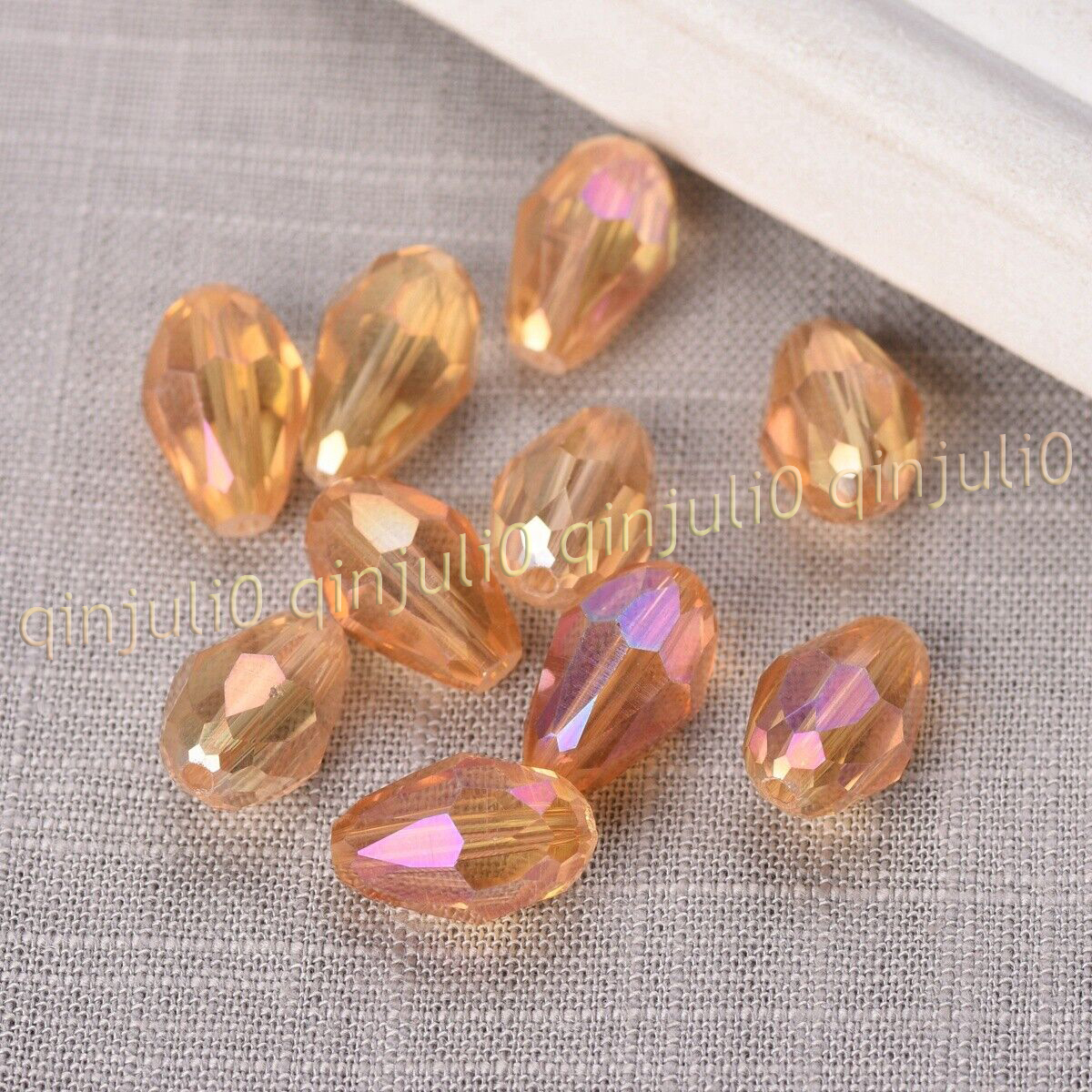 Wholesale 30pcs Faceted 8x12mm Teardrop Crystal Glass Loose Beads Jewelry Making - Picture 30 of 60