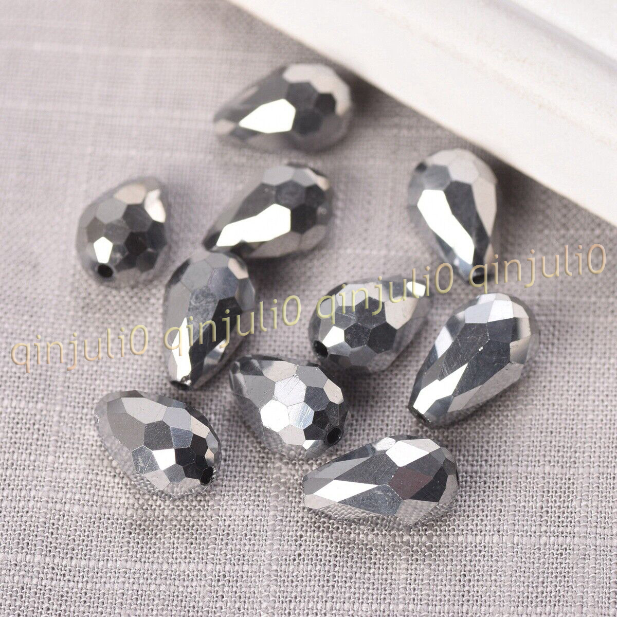 Wholesale 30pcs Faceted 8x12mm Teardrop Crystal Glass Loose Beads Jewelry Making - Picture 31 of 60