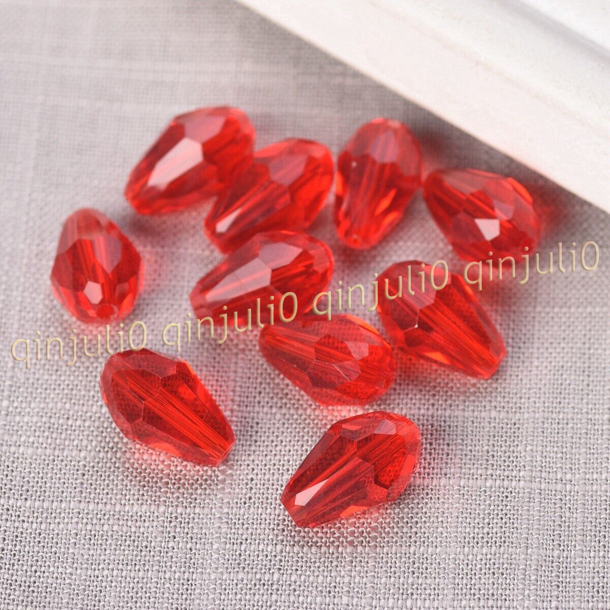 Wholesale 30pcs Faceted 8x12mm Teardrop Crystal Glass Loose Beads Jewelry Making - Picture 33 of 60