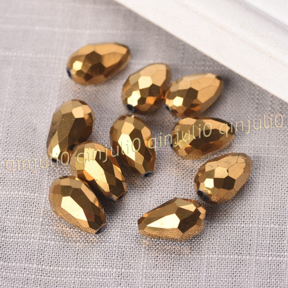 Wholesale 30pcs Faceted 8x12mm Teardrop Crystal Glass Loose Beads Jewelry Making - Picture 37 of 60