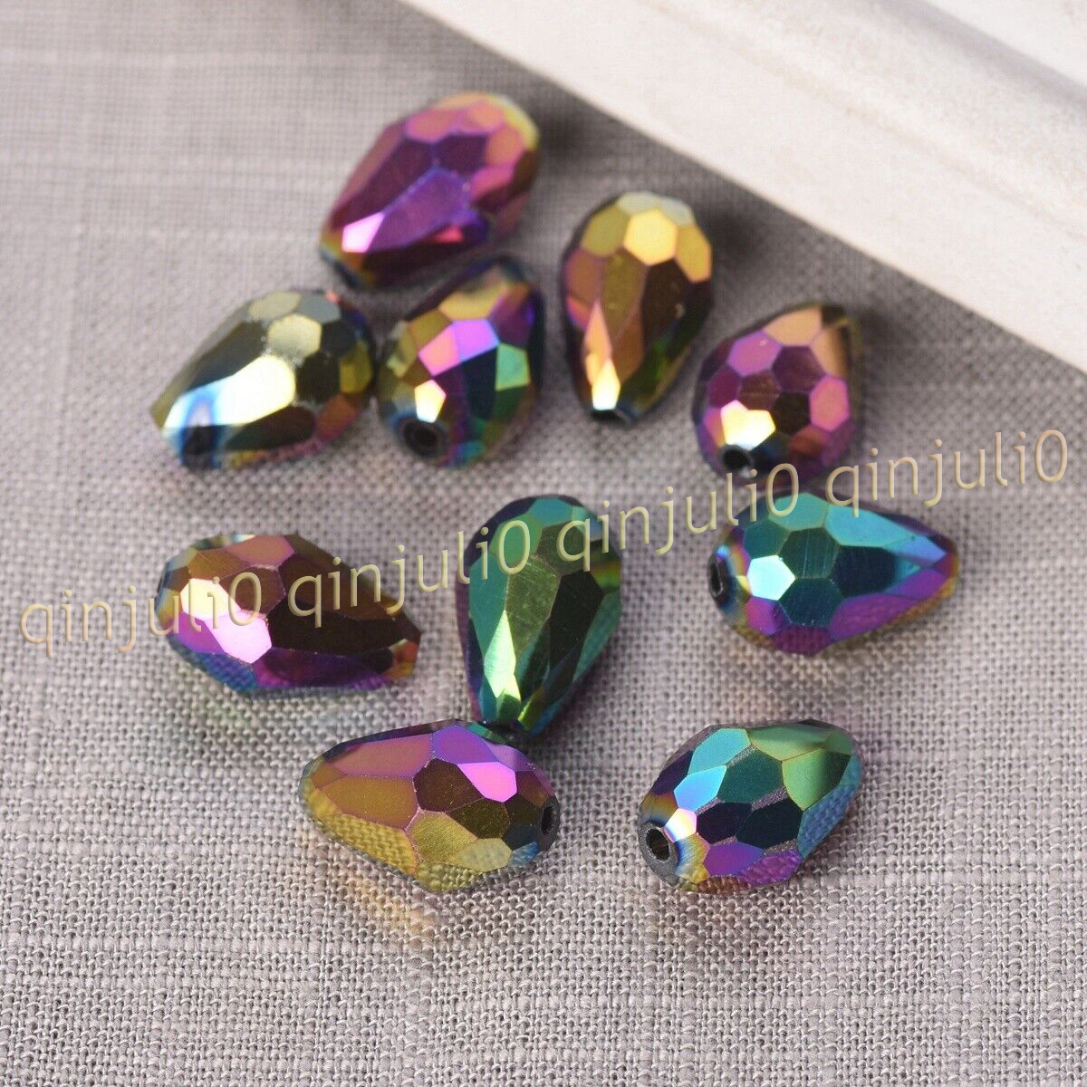 Wholesale 30pcs Faceted 8x12mm Teardrop Crystal Glass Loose Beads Jewelry Making - Picture 39 of 60