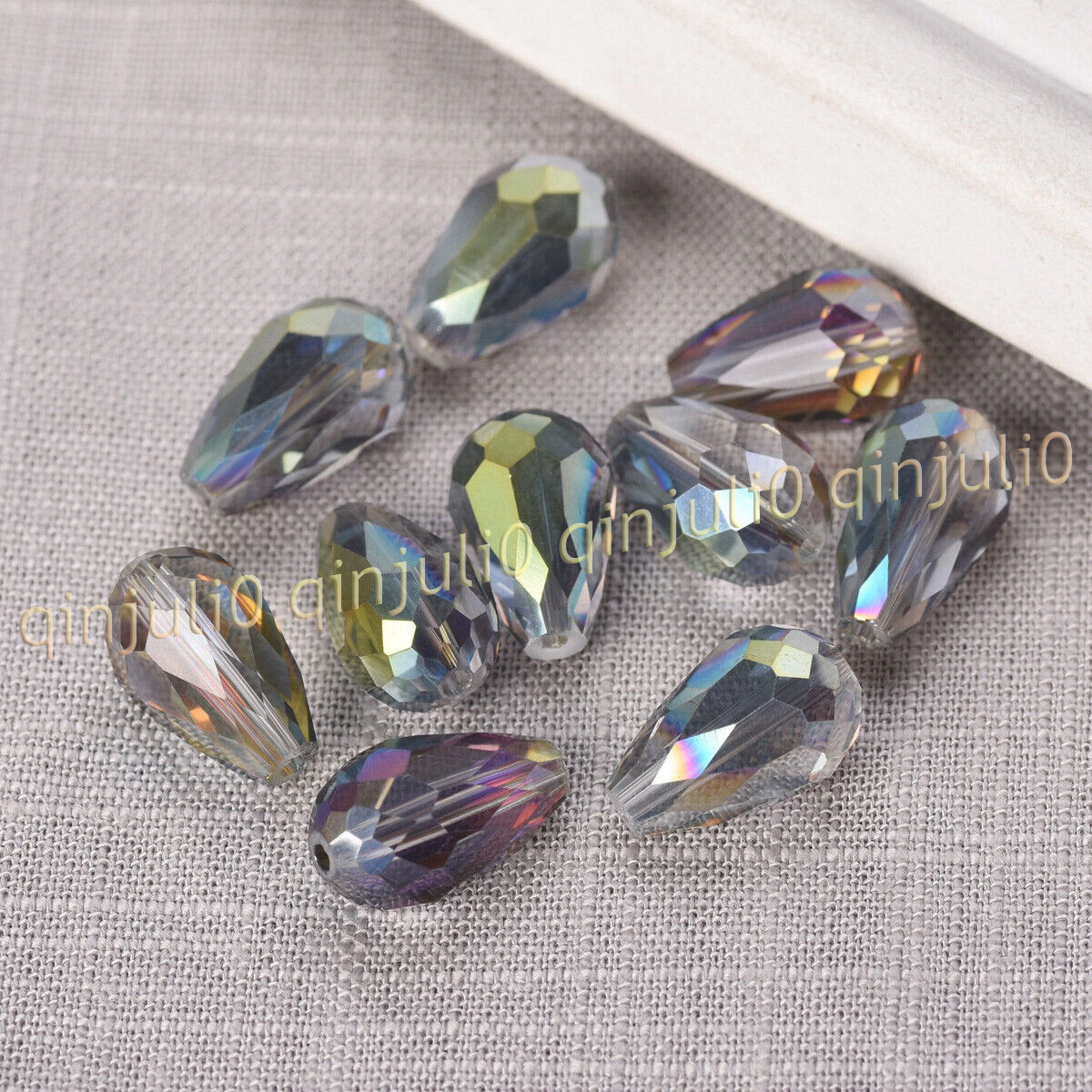 Wholesale 30pcs Faceted 8x12mm Teardrop Crystal Glass Loose Beads Jewelry Making - Picture 52 of 60
