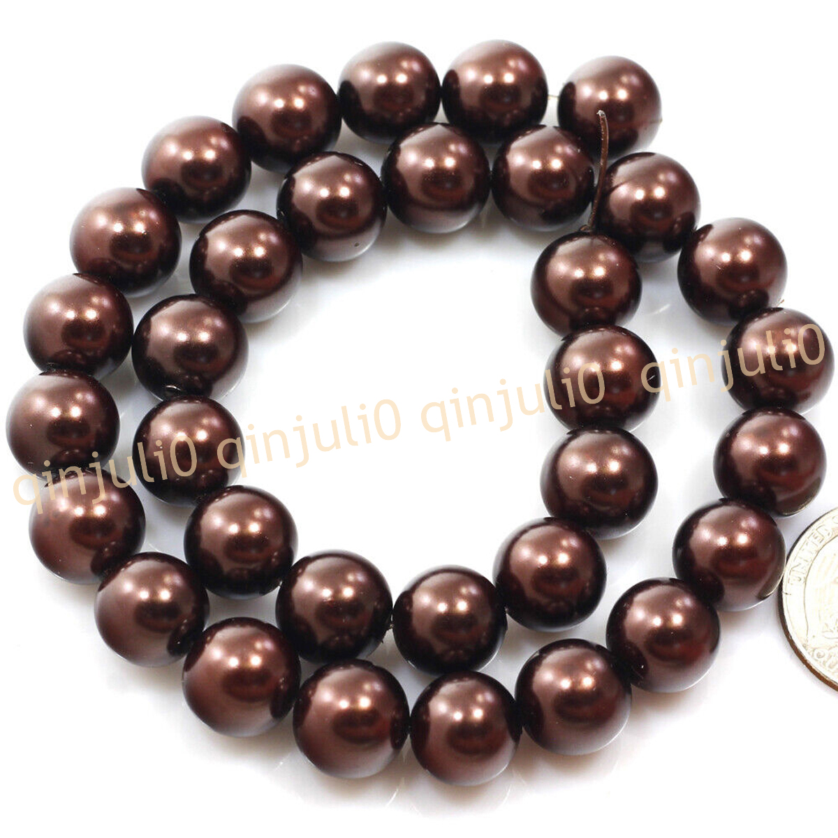 Wholesale Multicolor South Sea Shell Pearl Round Loose Beads 15'' Strand 4-20mm - Picture 32 of 147