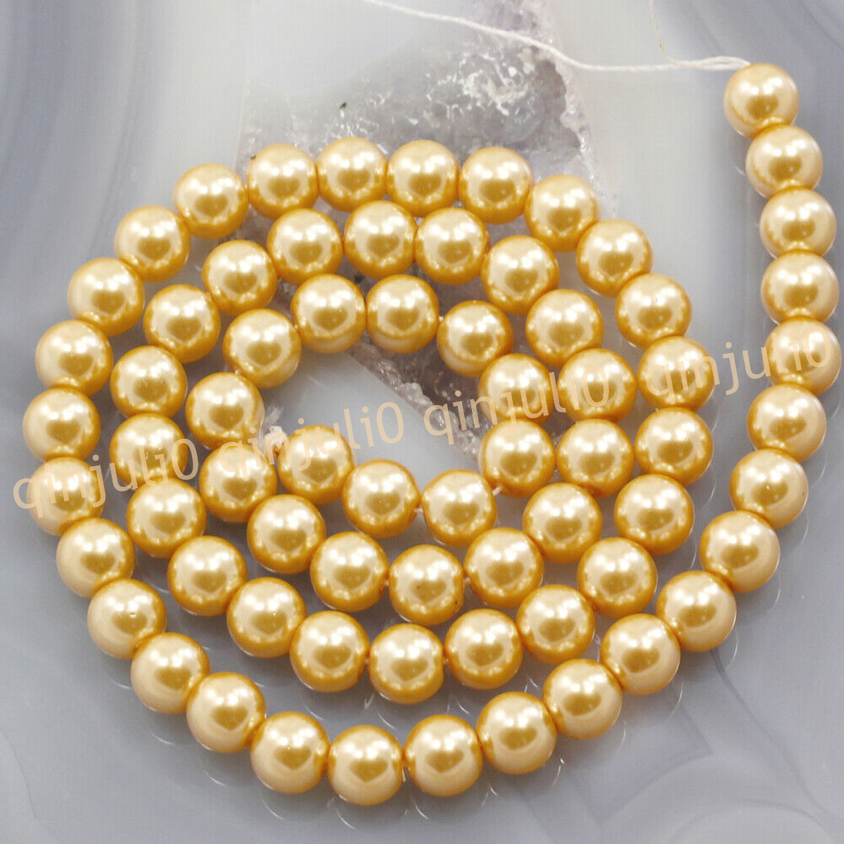 Wholesale Multicolor South Sea Shell Pearl Round Loose Beads 15'' Strand 4-20mm - Picture 34 of 147