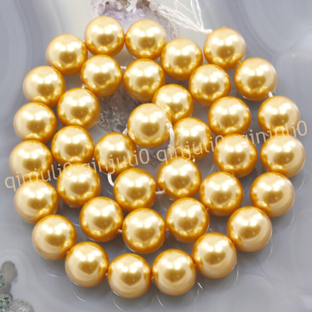 Wholesale Multicolor South Sea Shell Pearl Round Loose Beads 15'' Strand 4-20mm - Picture 36 of 147