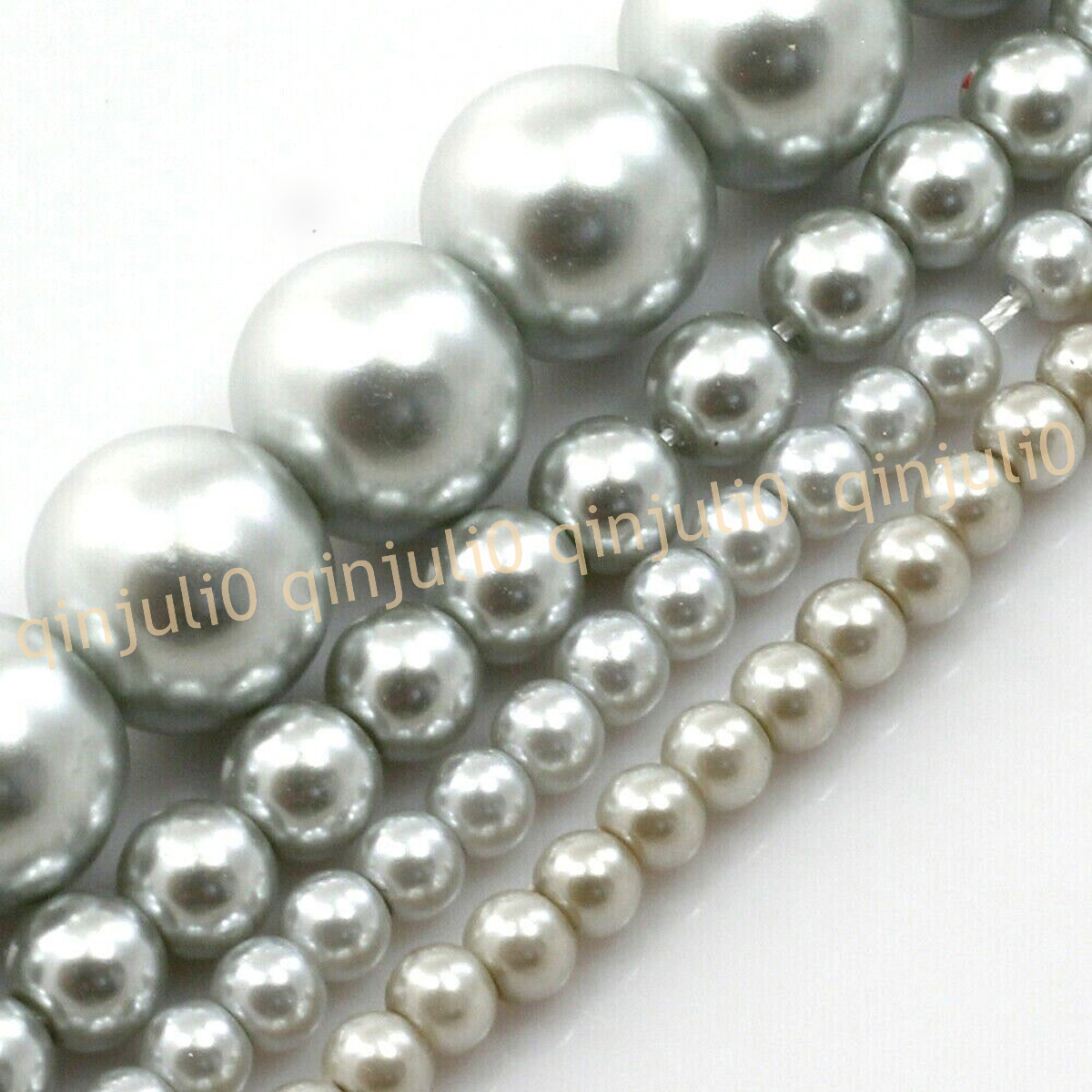 Wholesale Multicolor South Sea Shell Pearl Round Loose Beads 15'' Strand 4-20mm - Picture 56 of 147