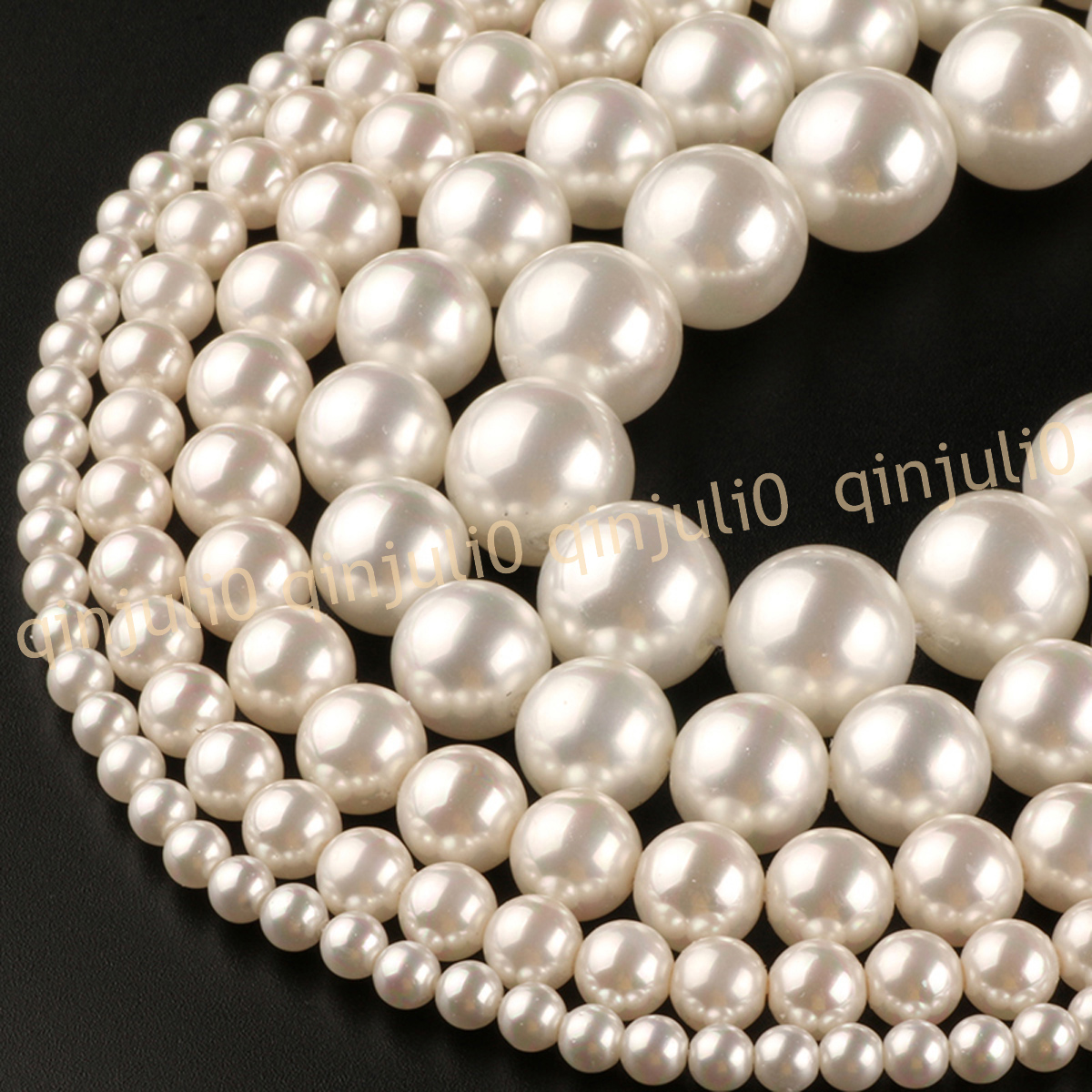 Wholesale Multicolor South Sea Shell Pearl Round Loose Beads 15'' Strand 4-20mm - Picture 72 of 147