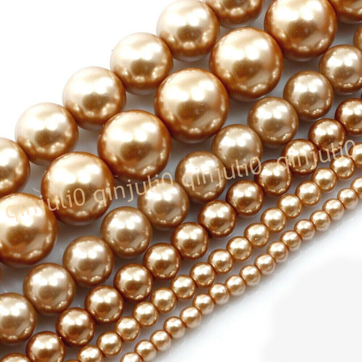 Wholesale Multicolor South Sea Shell Pearl Round Loose Beads 15'' Strand 4-20mm - Picture 78 of 147