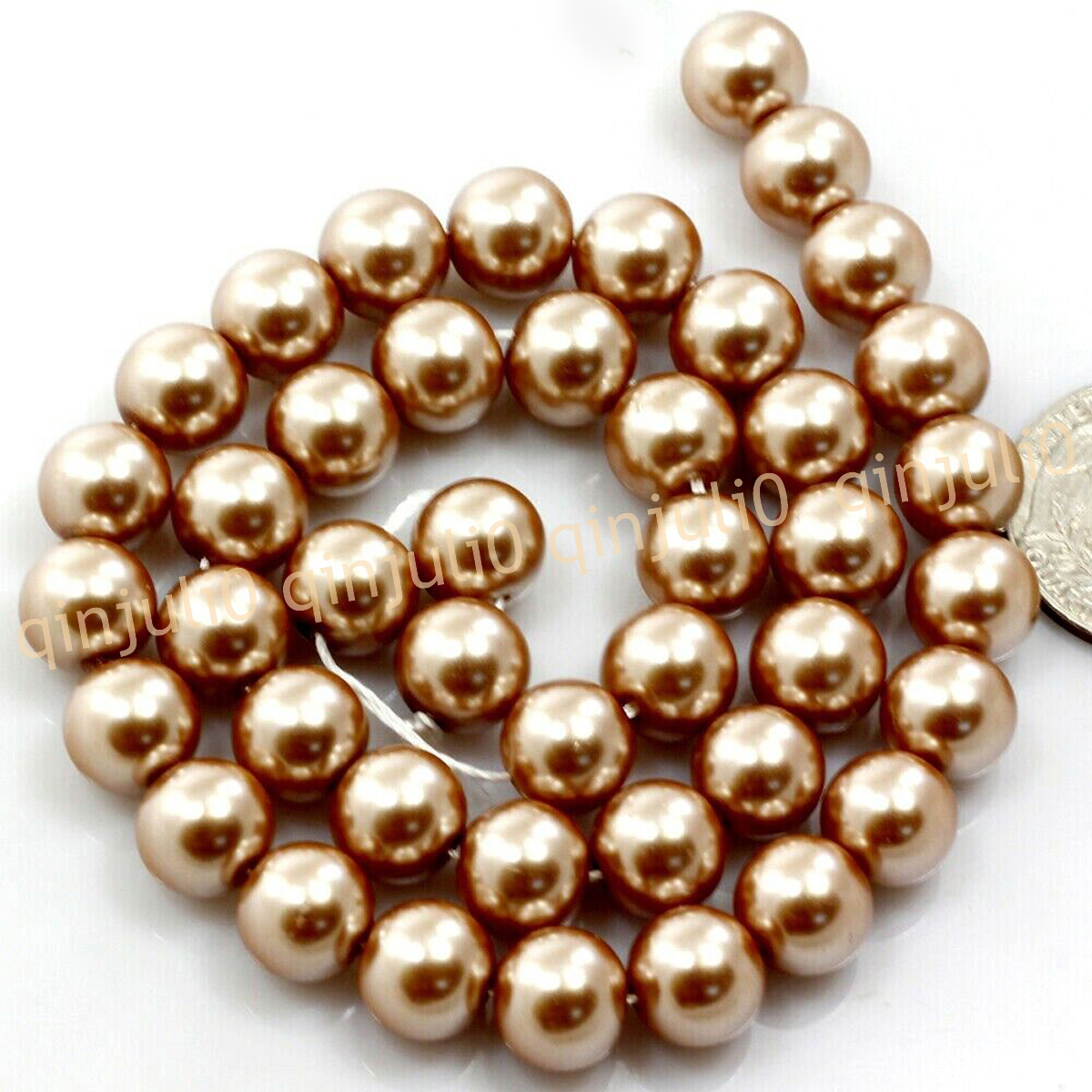 Wholesale Multicolor South Sea Shell Pearl Round Loose Beads 15'' Strand 4-20mm - Picture 82 of 147