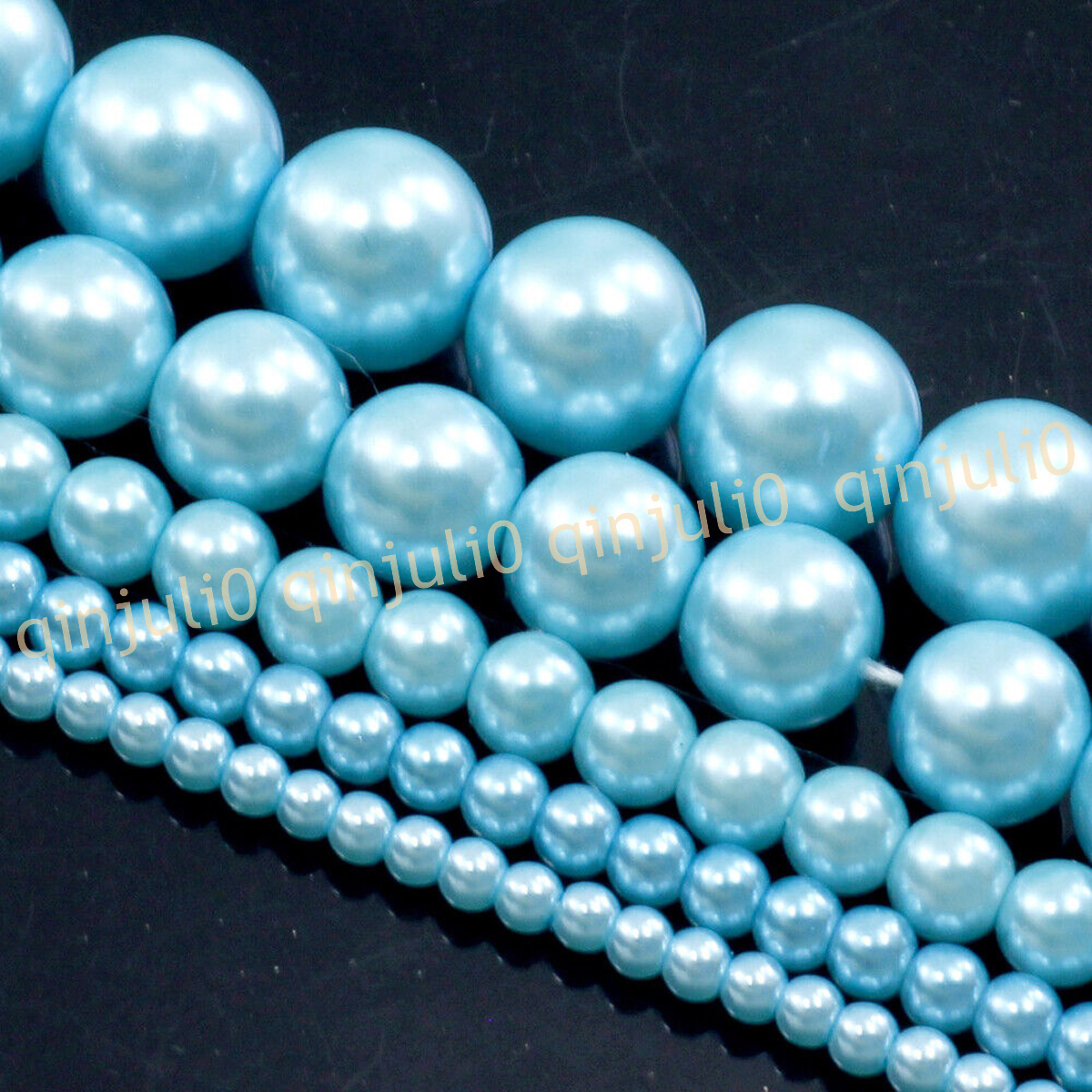 Wholesale Multicolor South Sea Shell Pearl Round Loose Beads 15'' Strand 4-20mm - Picture 88 of 147