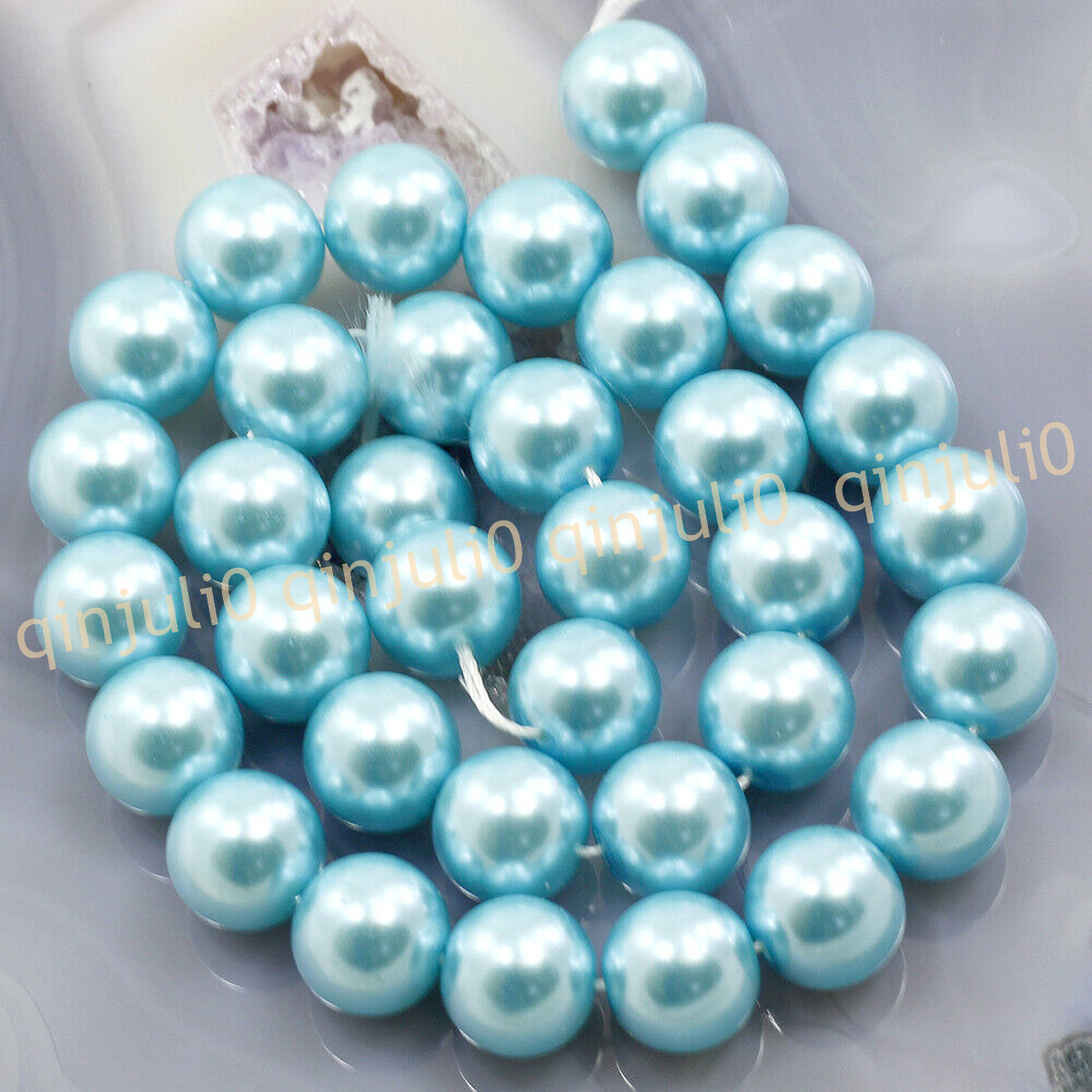 Wholesale Multicolor South Sea Shell Pearl Round Loose Beads 15'' Strand 4-20mm - Picture 92 of 147