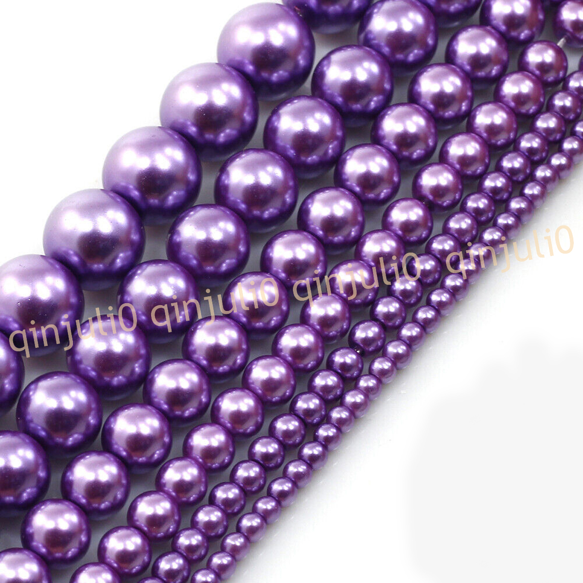Wholesale Multicolor South Sea Shell Pearl Round Loose Beads 15'' Strand 4-20mm - Picture 108 of 147