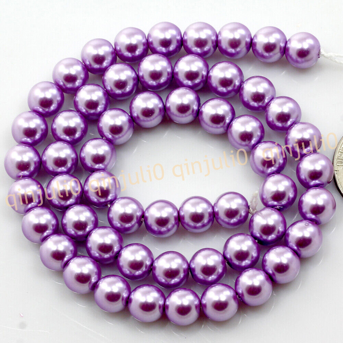 Wholesale Multicolor South Sea Shell Pearl Round Loose Beads 15'' Strand 4-20mm - Picture 104 of 147