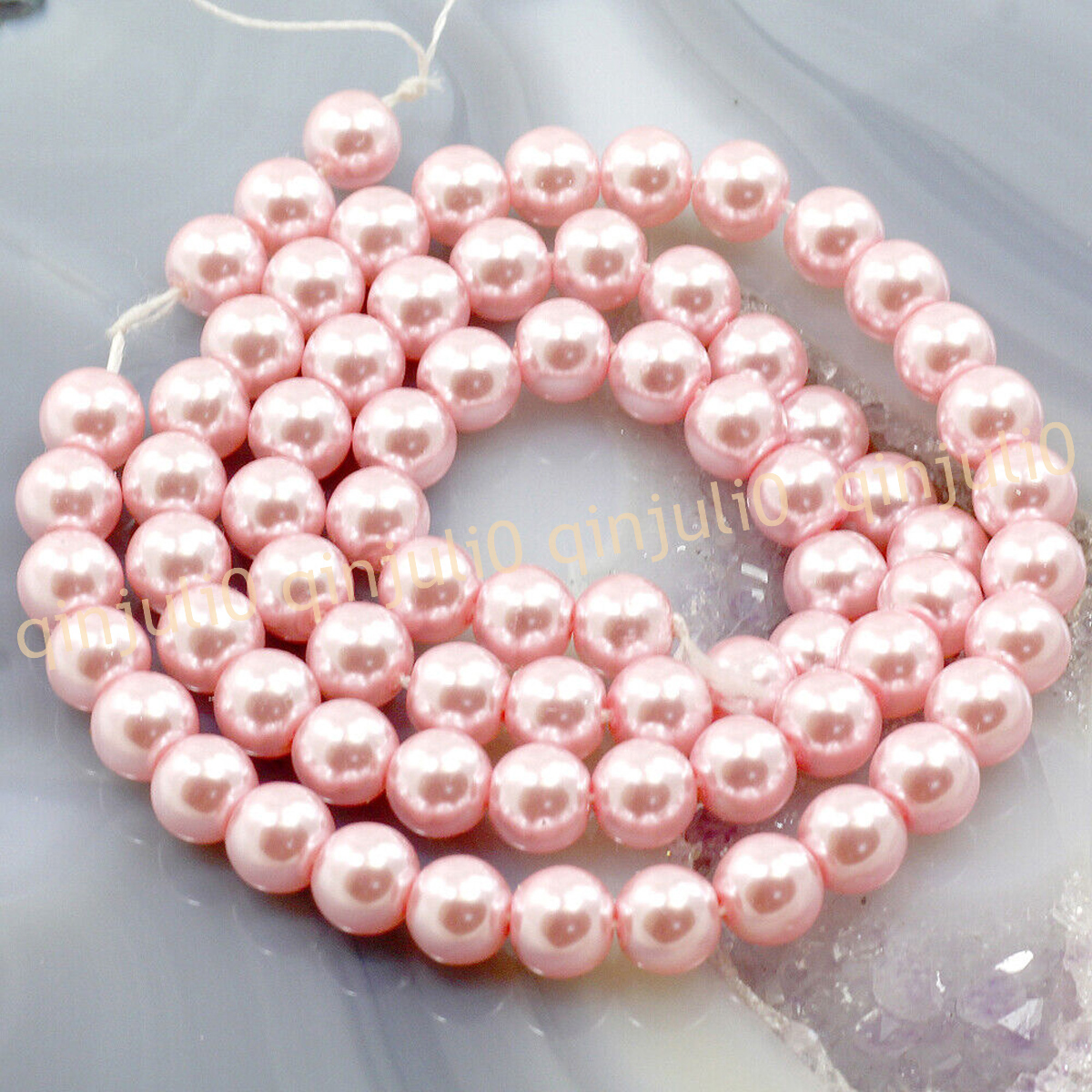 Wholesale Multicolor South Sea Shell Pearl Round Loose Beads 15'' Strand 4-20mm - Picture 122 of 147