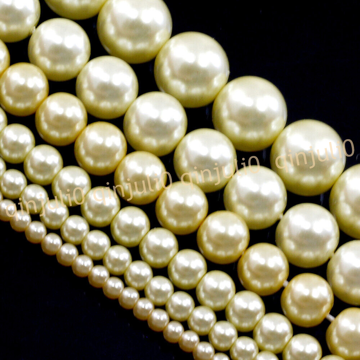 Wholesale Multicolor South Sea Shell Pearl Round Loose Beads 15'' Strand 4-20mm - Picture 133 of 147