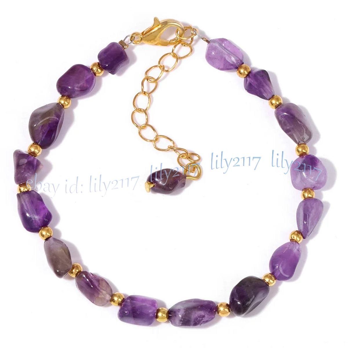 Natural Assorted Gemstone 8-10mm Irregular Freeform Chip Beads Bracelet 7.5”