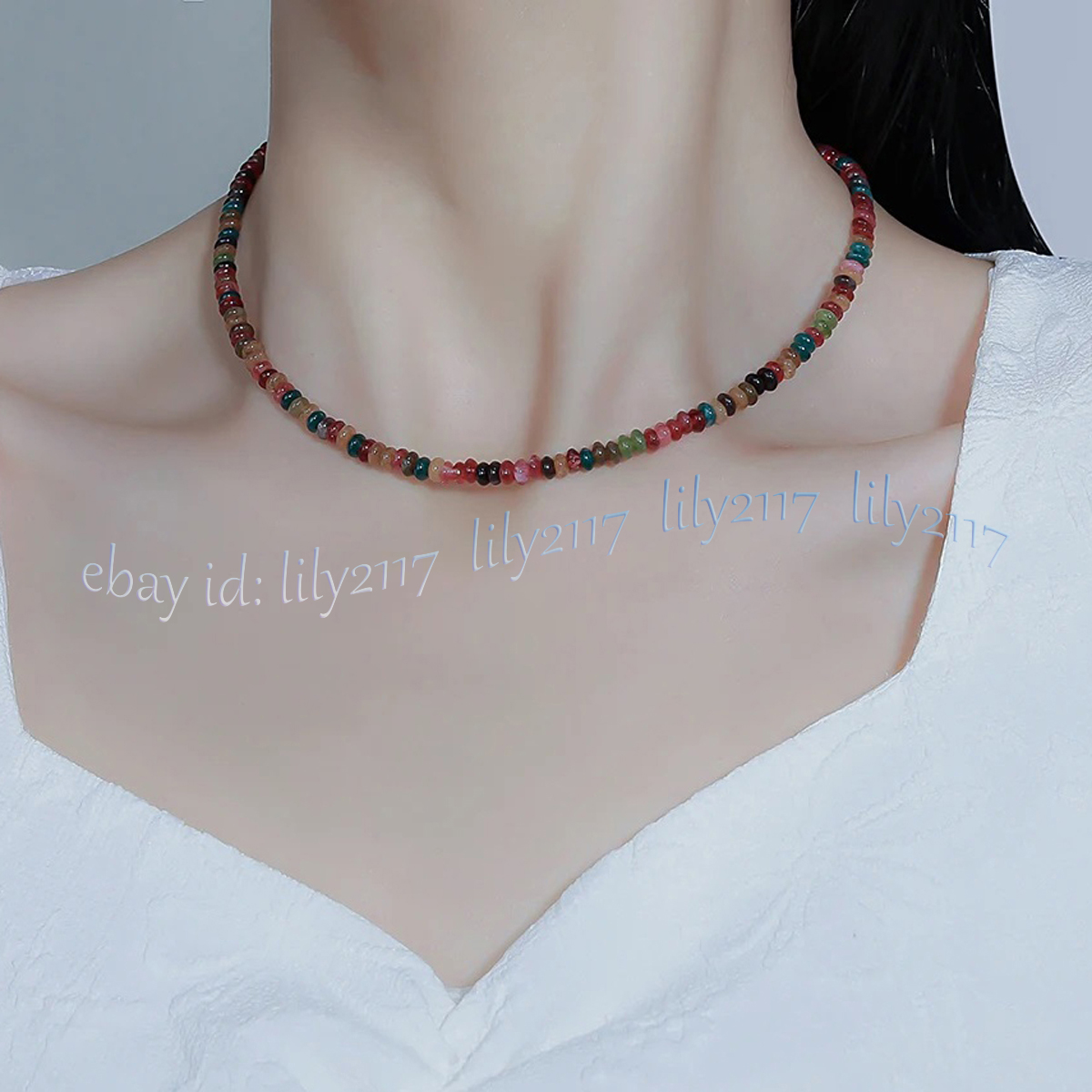 2x4mm Genuine Natural Colorful Tourmaline Rondelle Gems Beads Necklace 14-48”