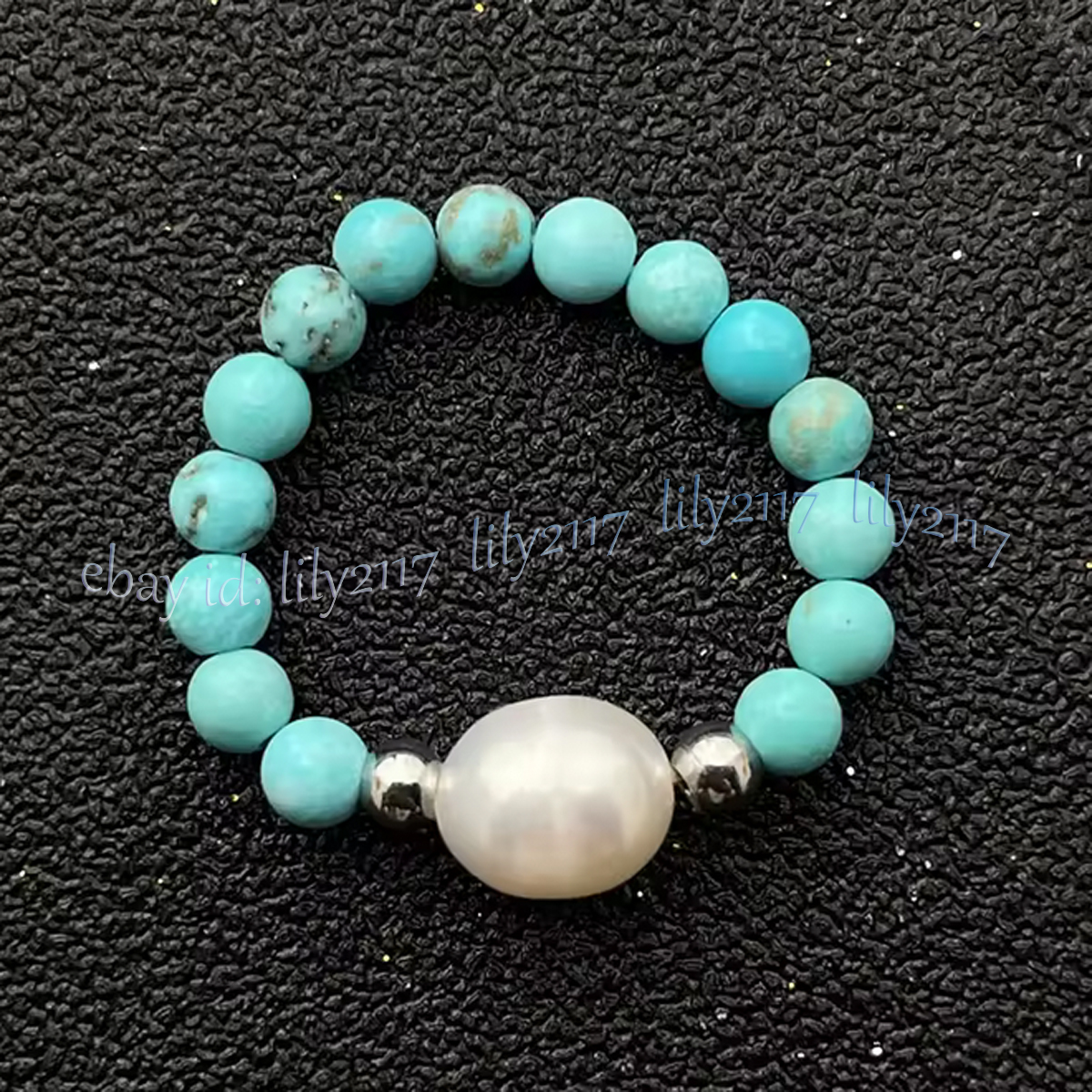 4mm Natural Gemstone Beads White Rice Pearl Adjustable Stretchy Finger Rings - Picture 13 of 34