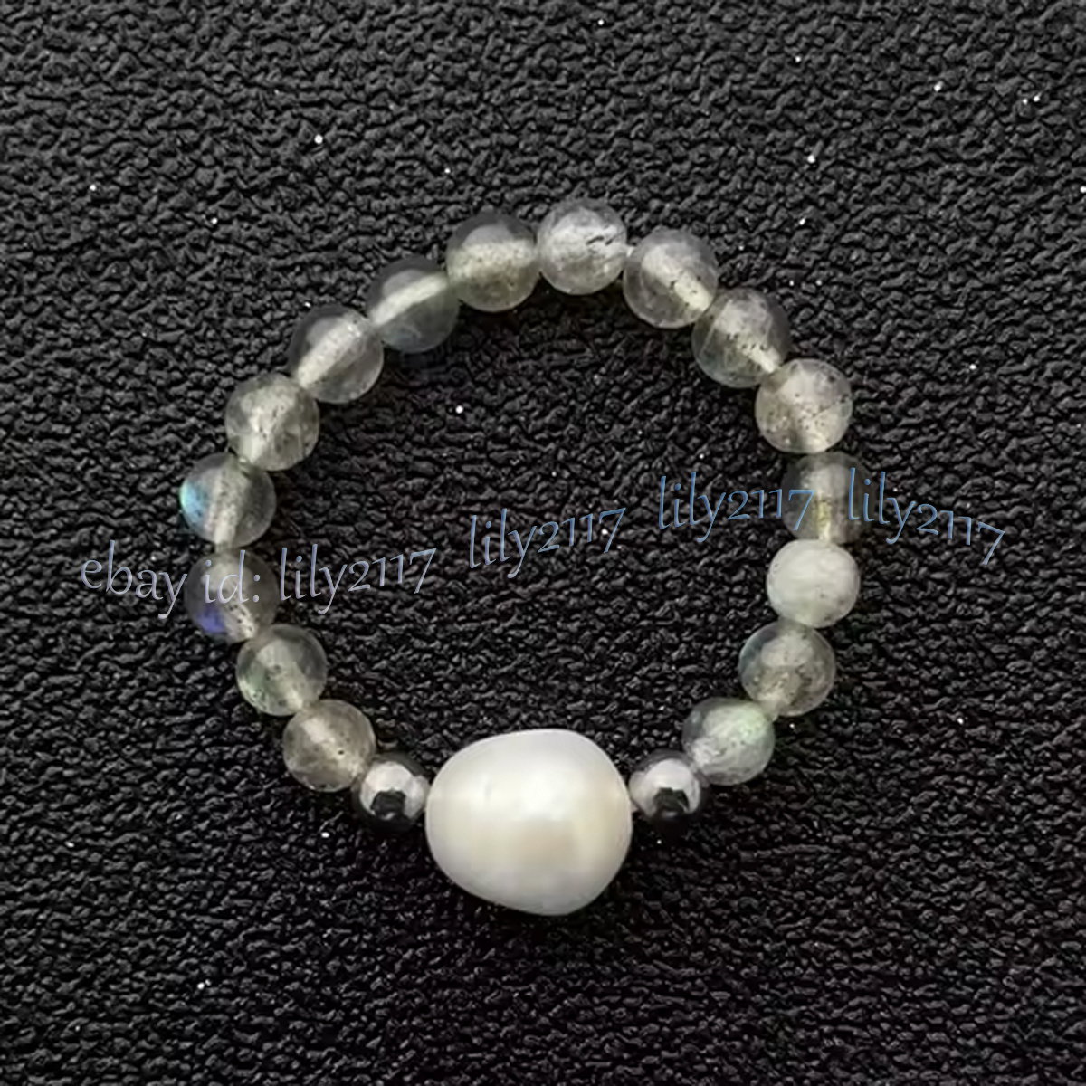 4mm Natural Gemstone Beads White Rice Pearl Adjustable Stretchy Finger Rings - Picture 29 of 34