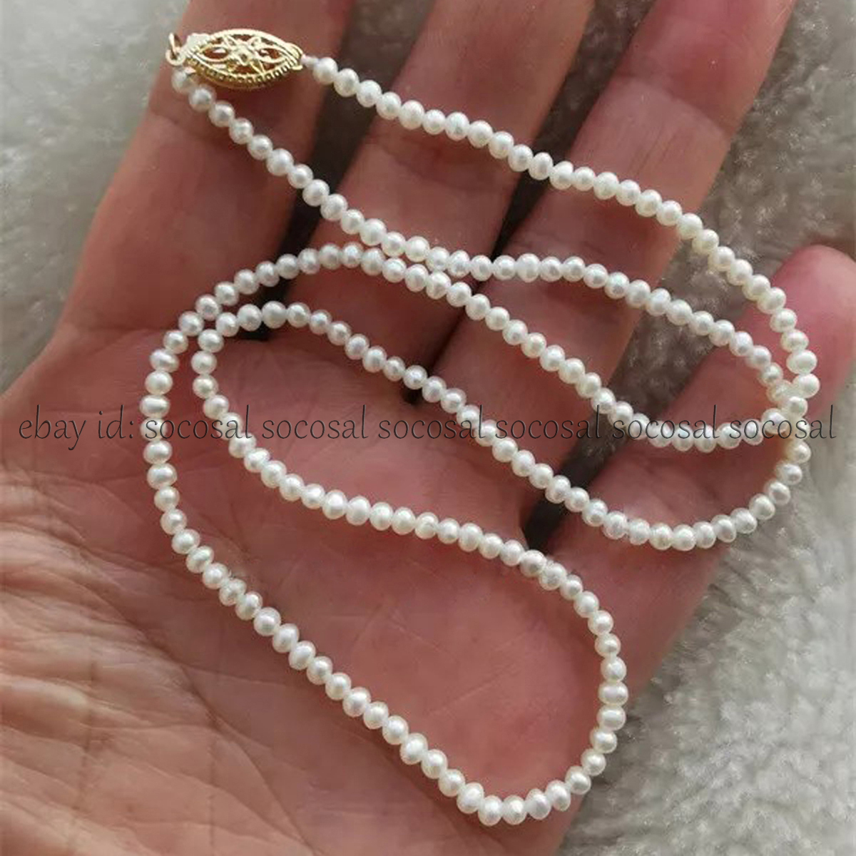 Mini 2-3mm Genuine Natural White Freshwater Pearl Baby Beads Necklace 14-26 Inch