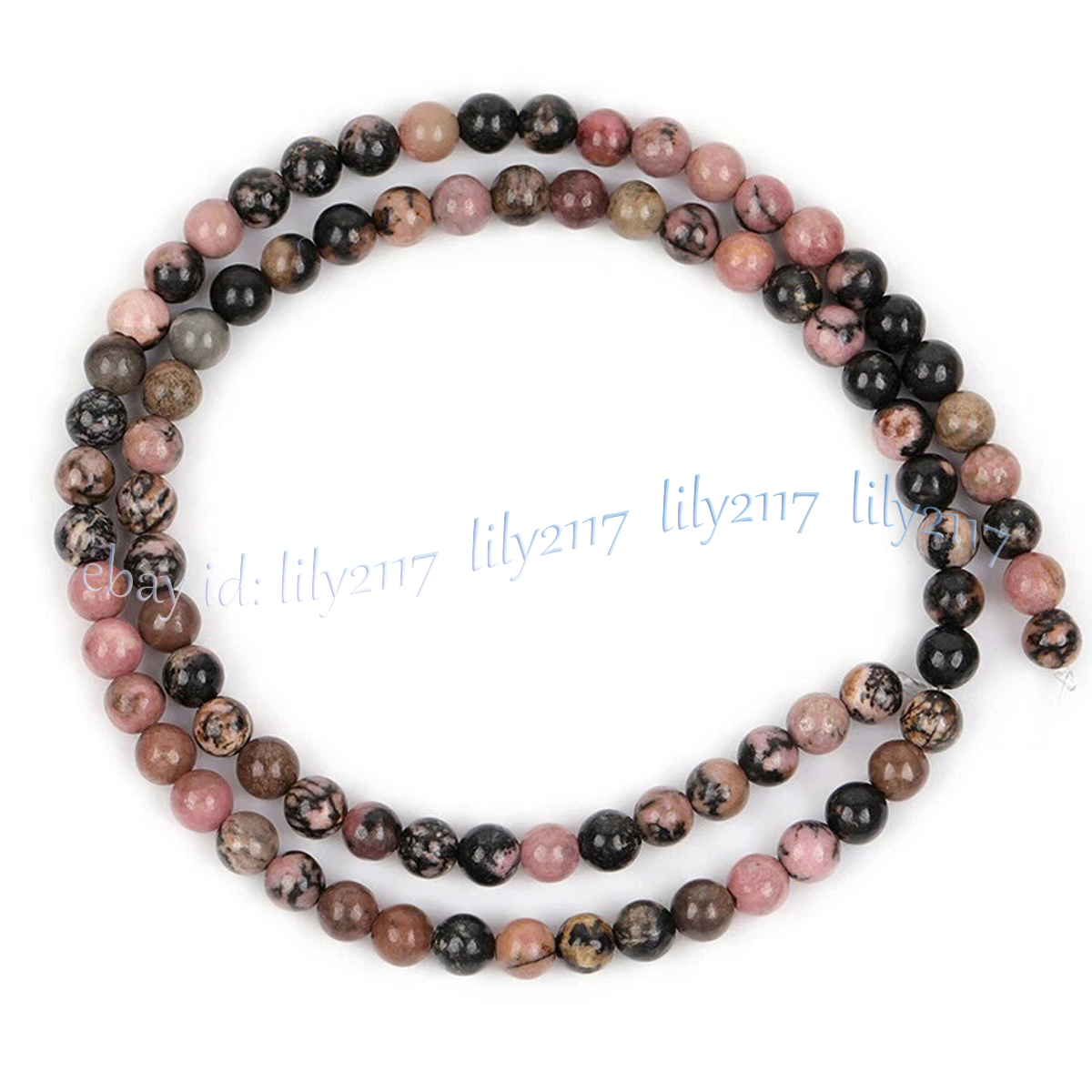 Natürlicher Rhodochrosit Rund Edelstein Lose Perlen Schmuck Herstellung 15 Zoll 4/6/8/10 mm - Bild 9 von 20