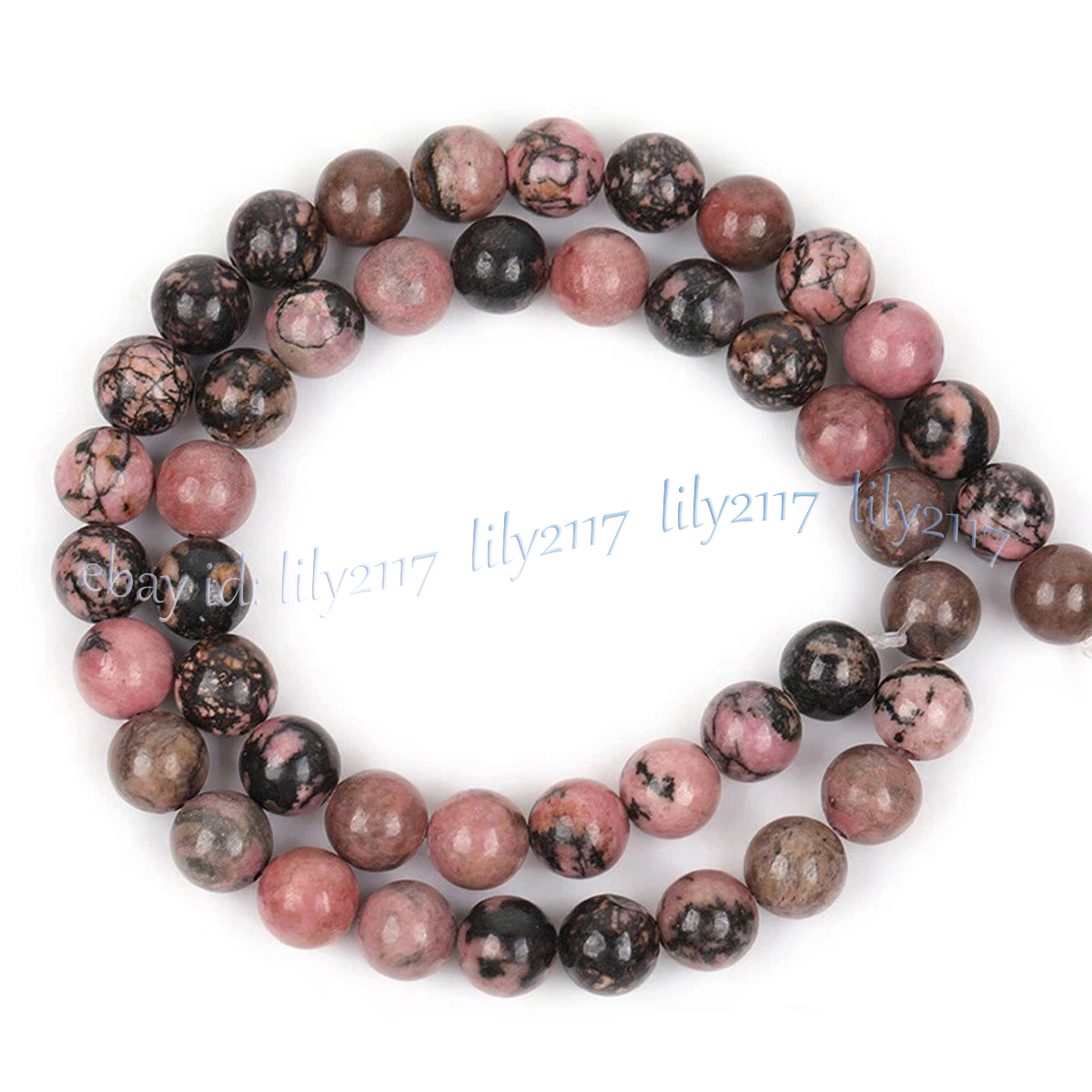 Natürlicher Rhodochrosit Rund Edelstein Lose Perlen Schmuck Herstellung 15 Zoll 4/6/8/10 mm - Bild 15 von 20