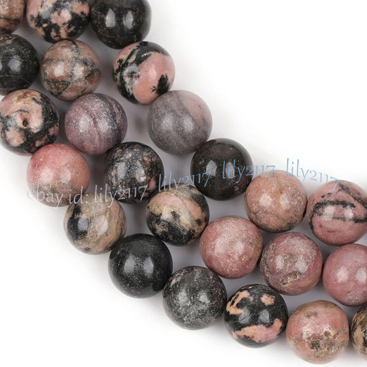 Natürlicher Rhodochrosit Rund Edelstein Lose Perlen Schmuck Herstellung 15 Zoll 4/6/8/10 mm - Bild 19 von 20