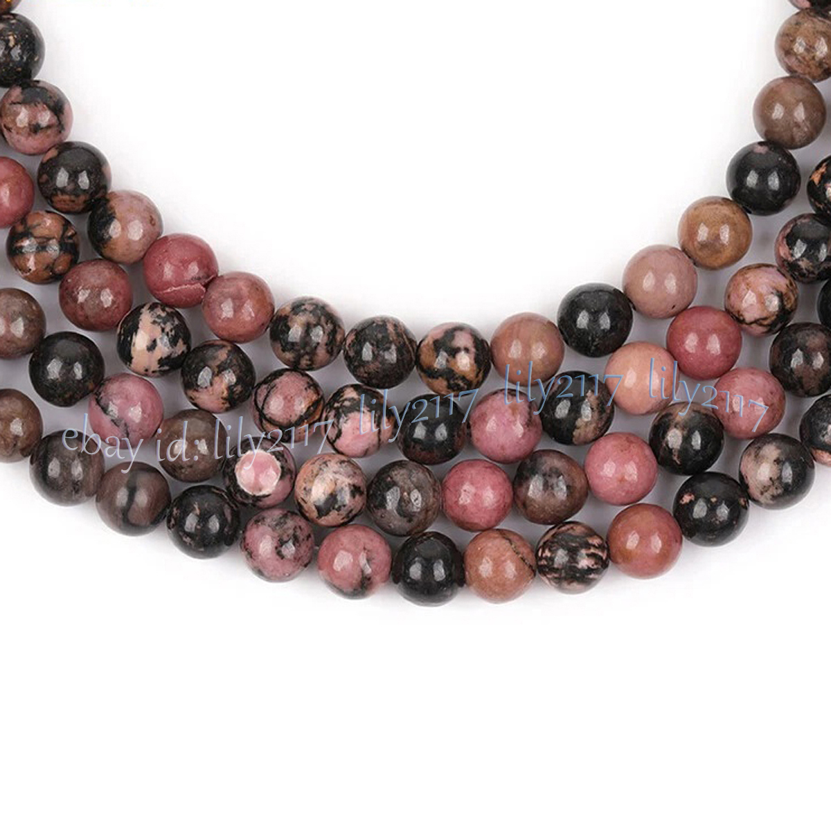 Natürlicher Rhodochrosit Rund Edelstein Lose Perlen Schmuck Herstellung 15 Zoll 4/6/8/10 mm - Bild 14 von 20