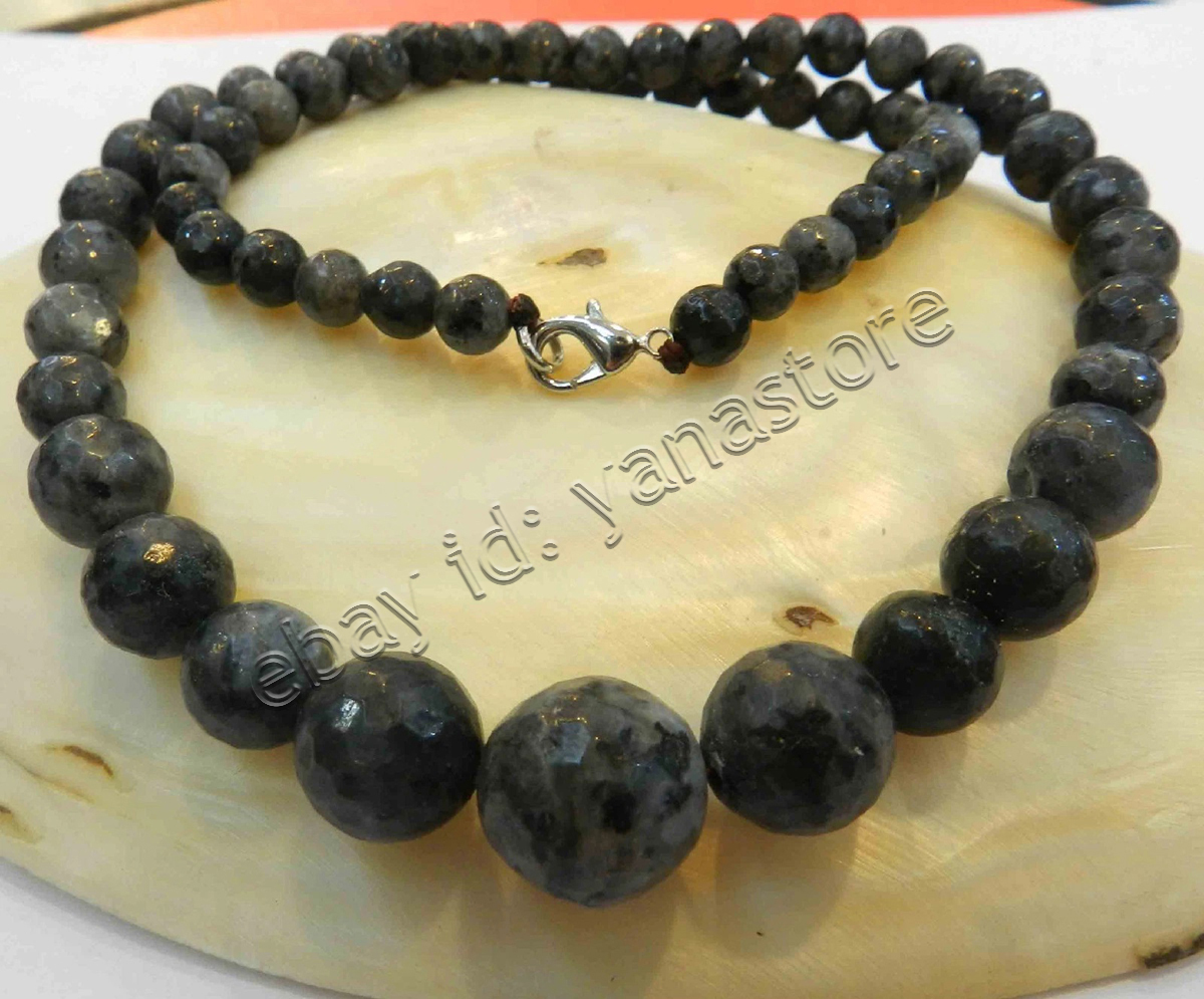 Fashion 6-14mm Mehrfarbig Jade Edelstein Rund Perlen Abschluss Halskette 18 Zoll - Bild 103 von 116