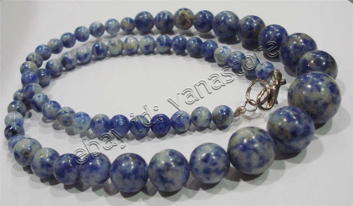 Fashion 6-14mm Mehrfarbig Jade Edelstein Rund Perlen Abschluss Halskette 18 Zoll - Bild 105 von 116