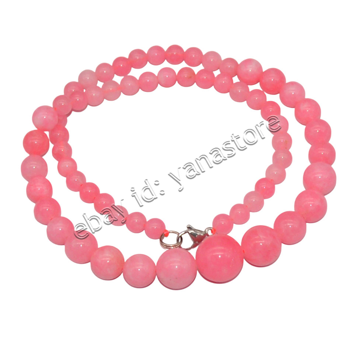 Fashion 6-14mm Mehrfarbig Jade Edelstein Rund Perlen Abschluss Halskette 18 Zoll - Bild 45 von 116