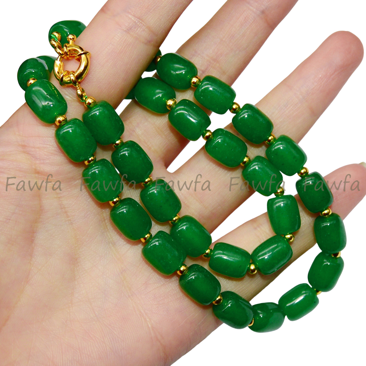 9x11mm Natural Green Jade Barrel Cylinder Gemstone Beads Necklaces 14-48 inches