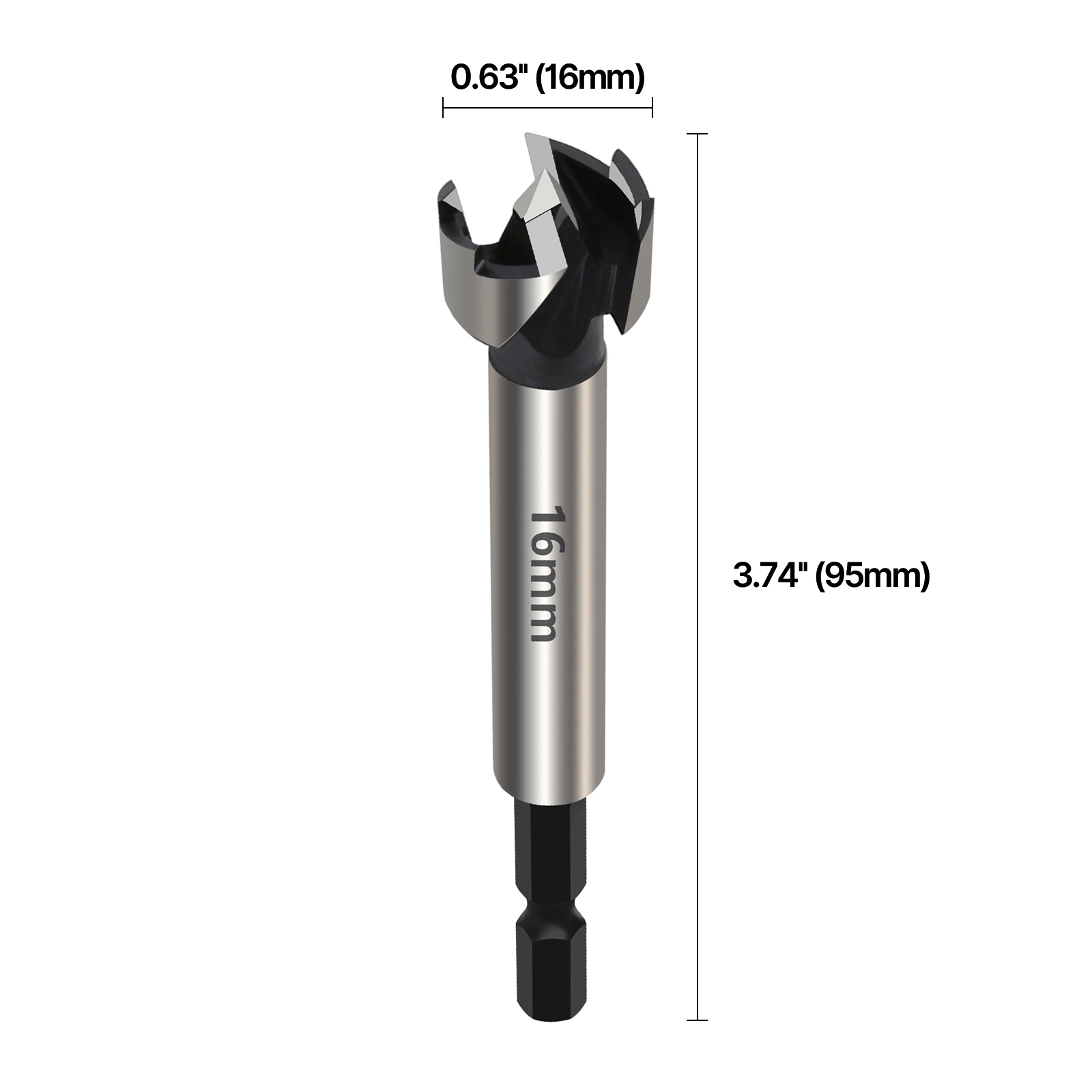6mm- 40mm Forstner Drill Bit Hinge Hole Boring Cutter Wood Drill Bit Hex Shank