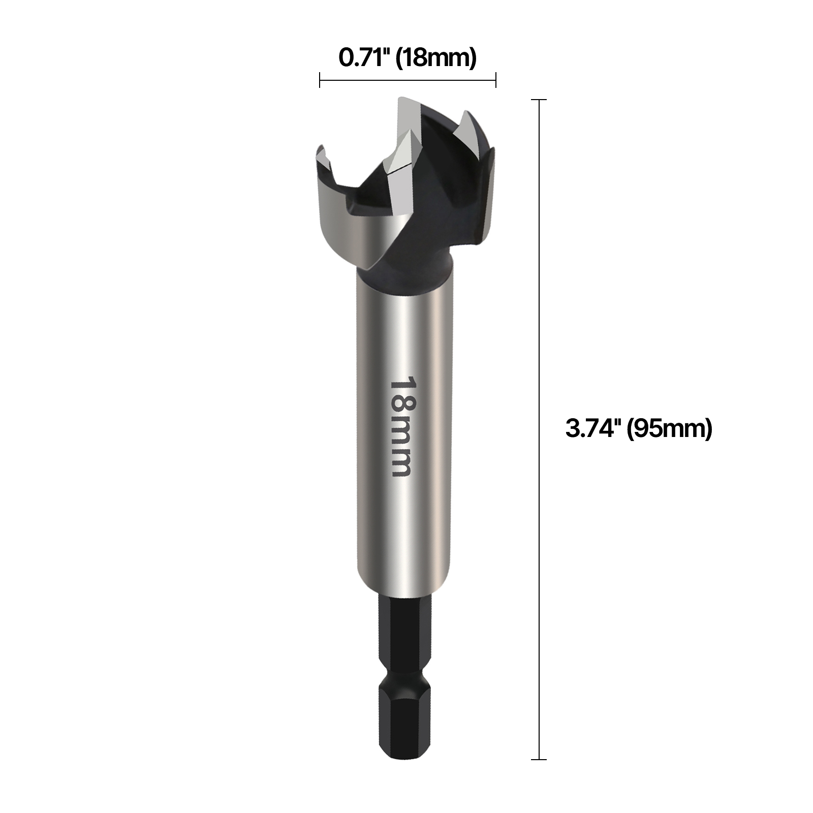 Forstner Drill Bit 6mm - 40mm Hinge Hole Boring Cutter Wood Drill Bit Hex Shank