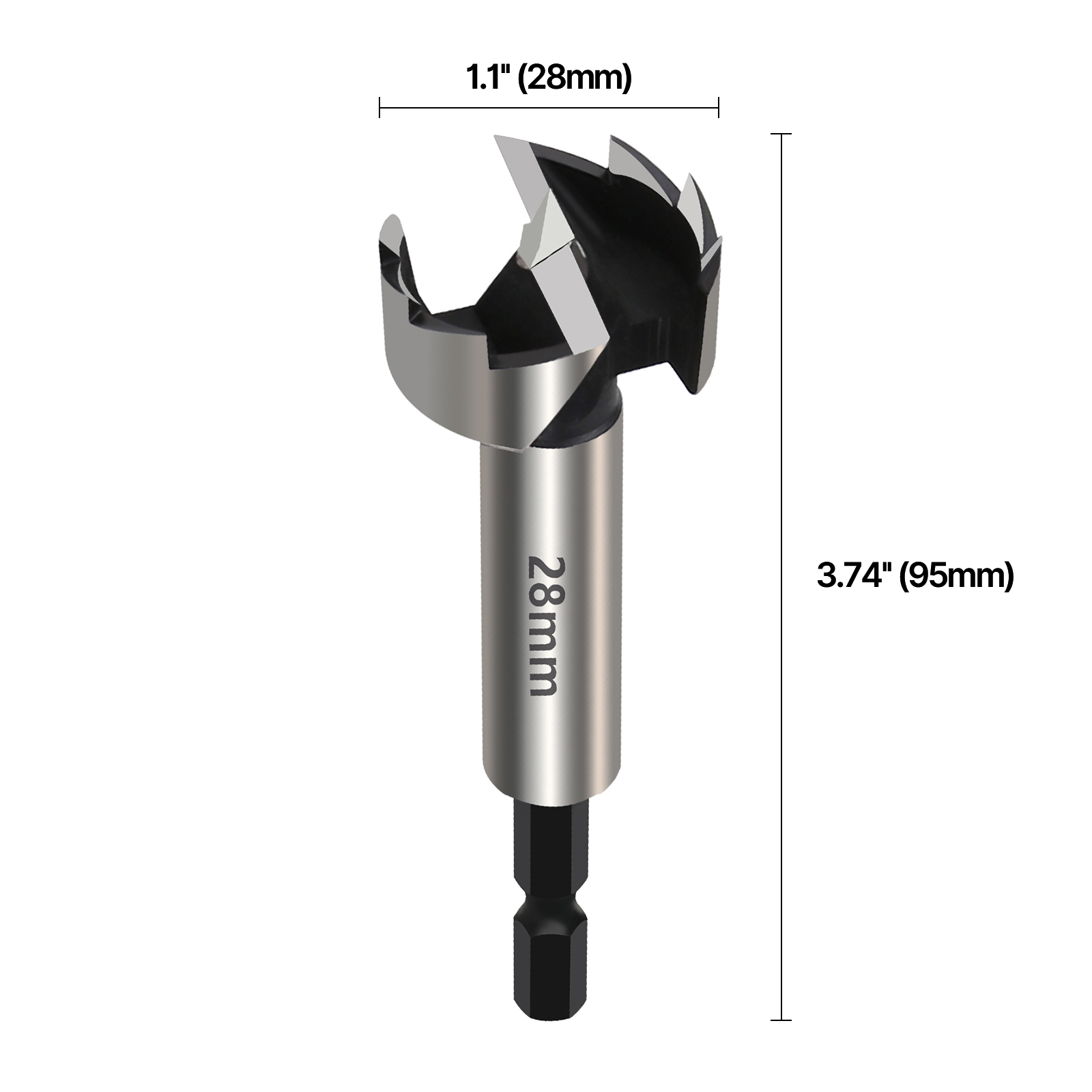 Forstner Drill Bit 6mm - 40mm Hinge Hole Boring Cutter Wood Drill Bit Hex Shank
