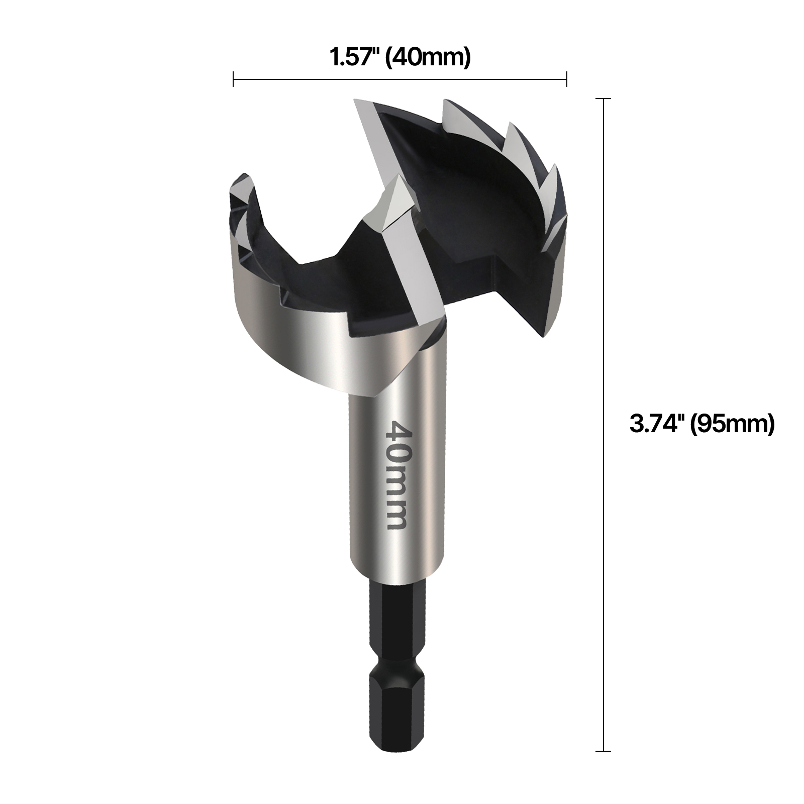 Forstner Drill Bit 6mm - 40mm Hinge Hole Boring Cutter Wood Drill Bit Hex Shank