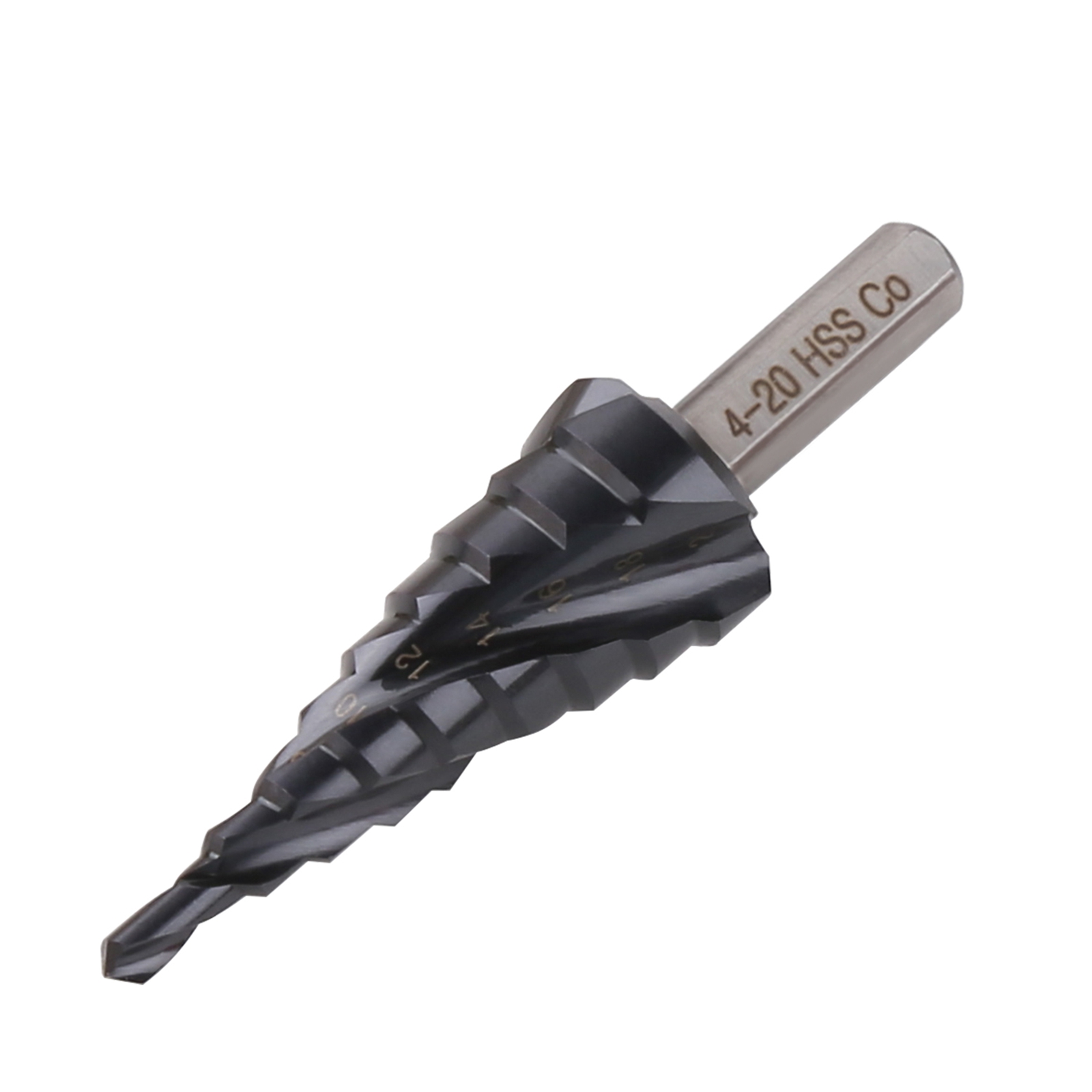 Broca escalonada HSS de 4-12/20/32 mm broca peladora broca cónica para acero inoxidable metal madera - Imagen 12 de 14