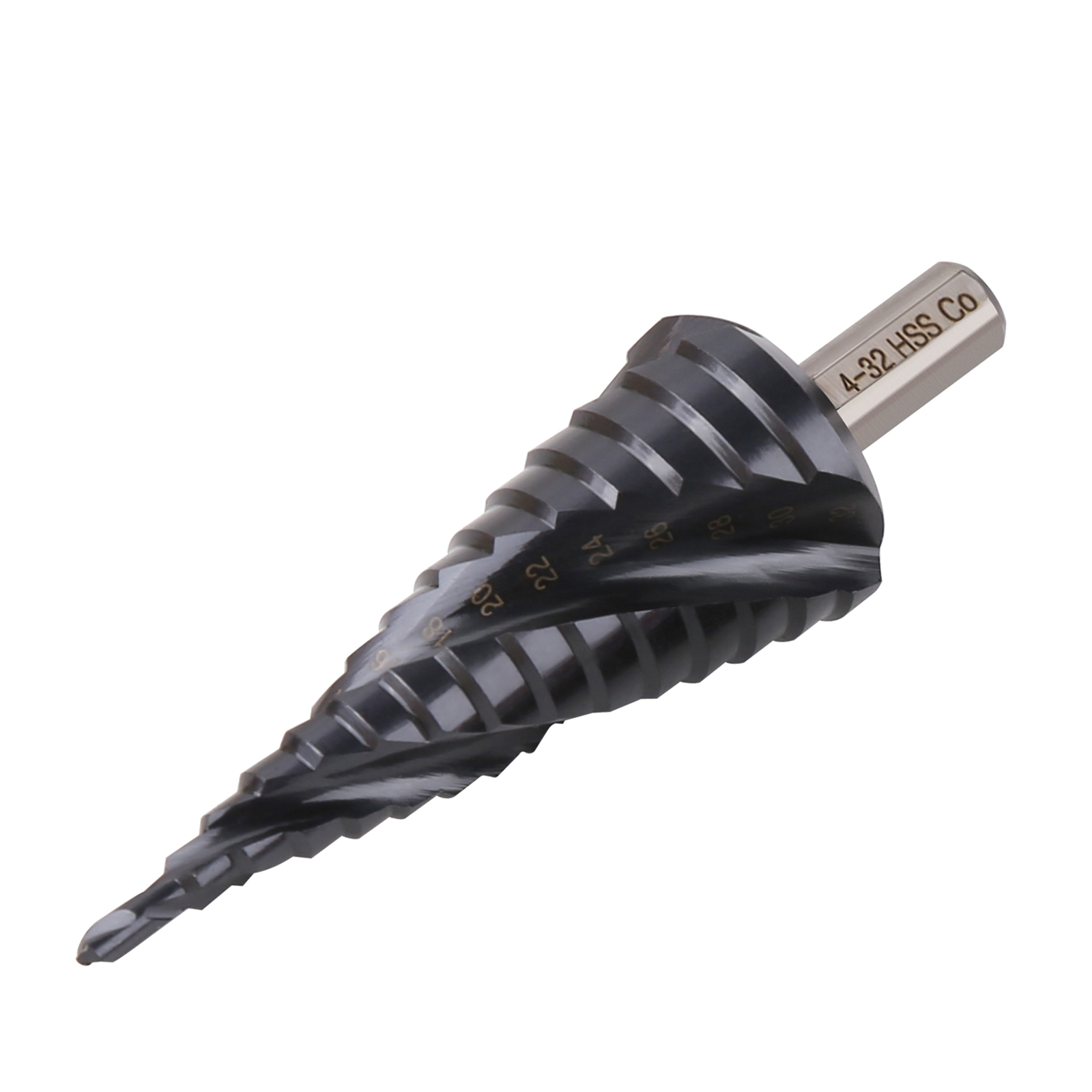 Broca escalonada HSS de 4-12/20/32 mm broca peladora broca cónica para acero inoxidable metal madera - Imagen 13 de 14